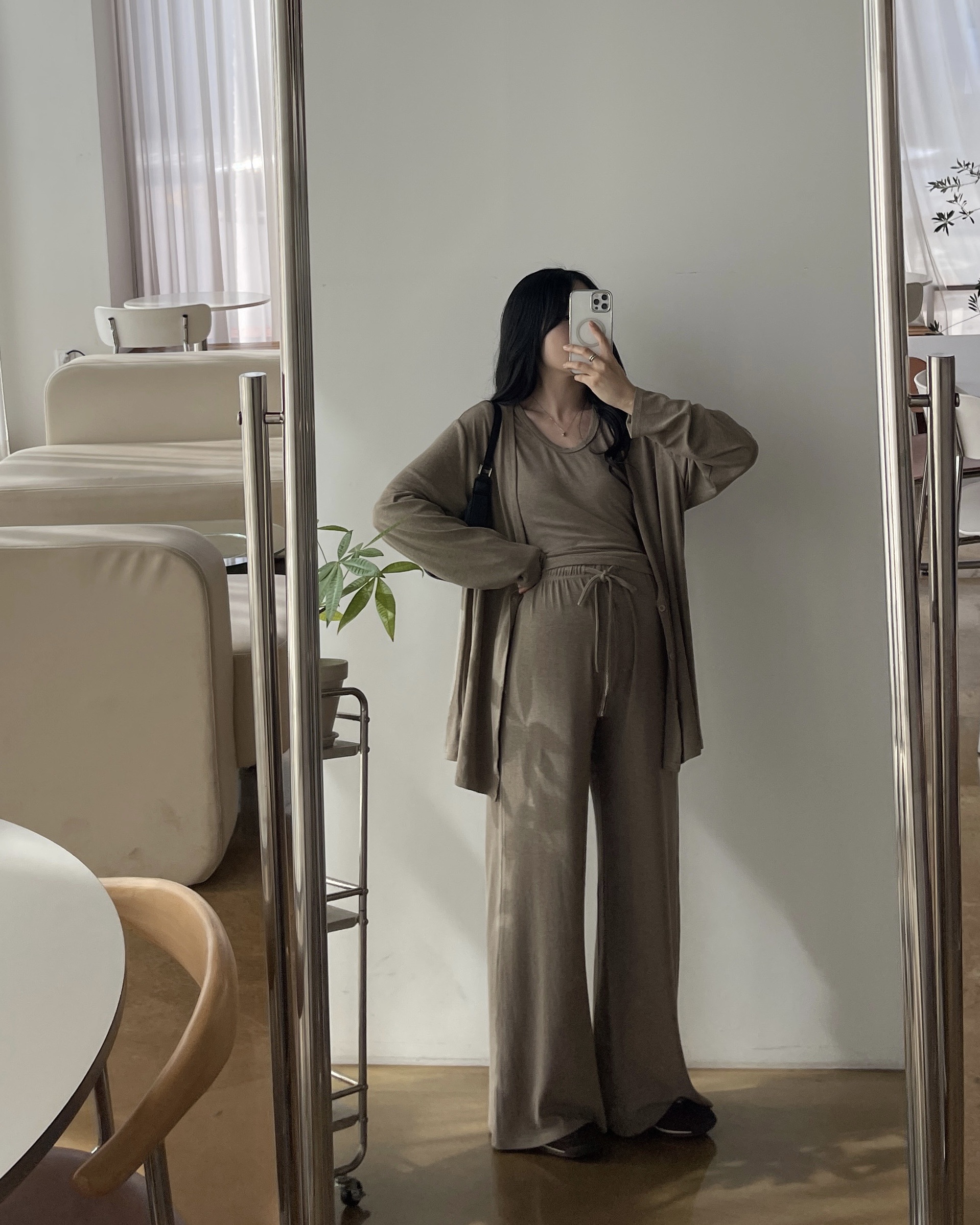[2사이즈] (내추럴3종SET)가디건+나시+PT - 2color