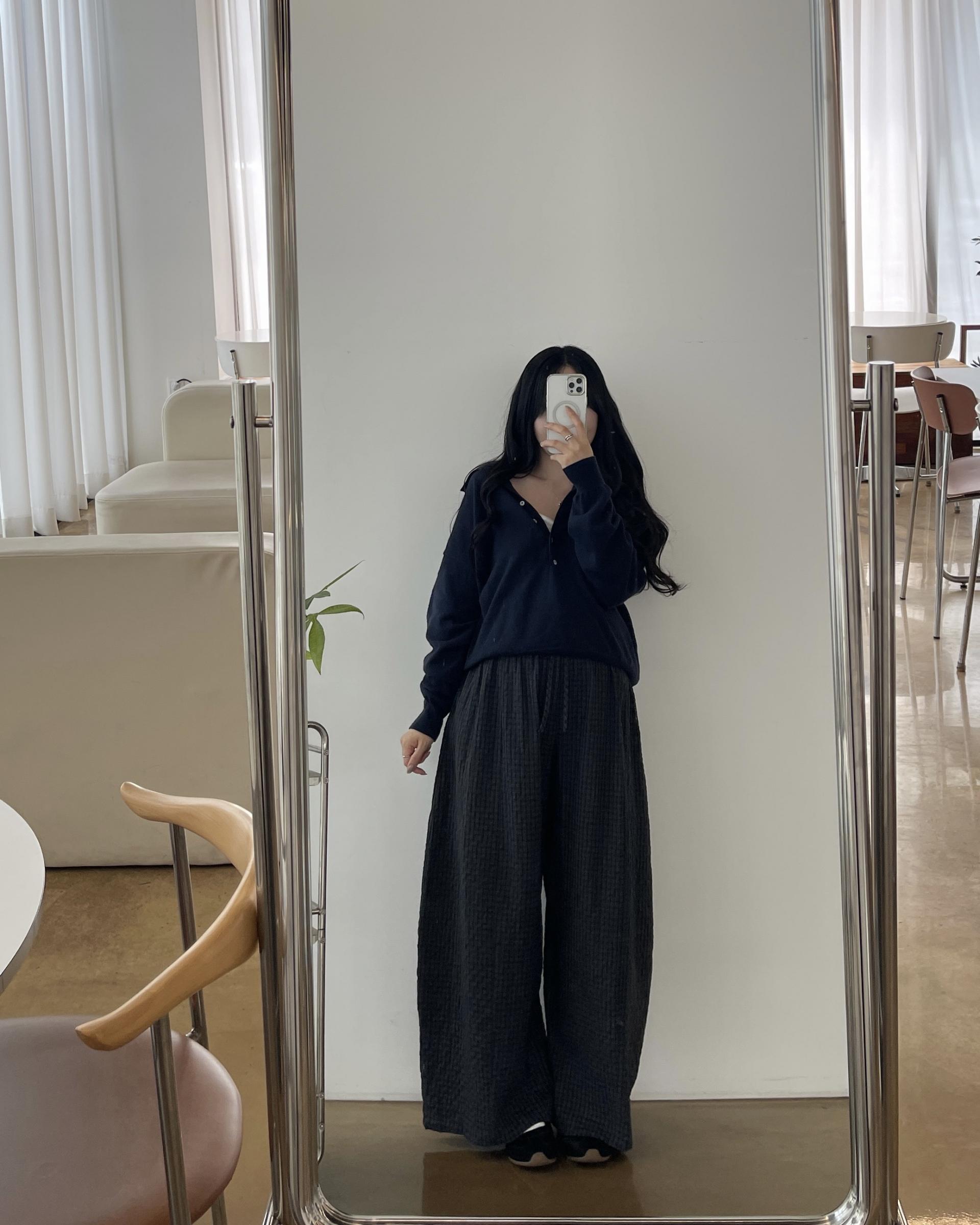 어텀체크와이드PT-딥네이비