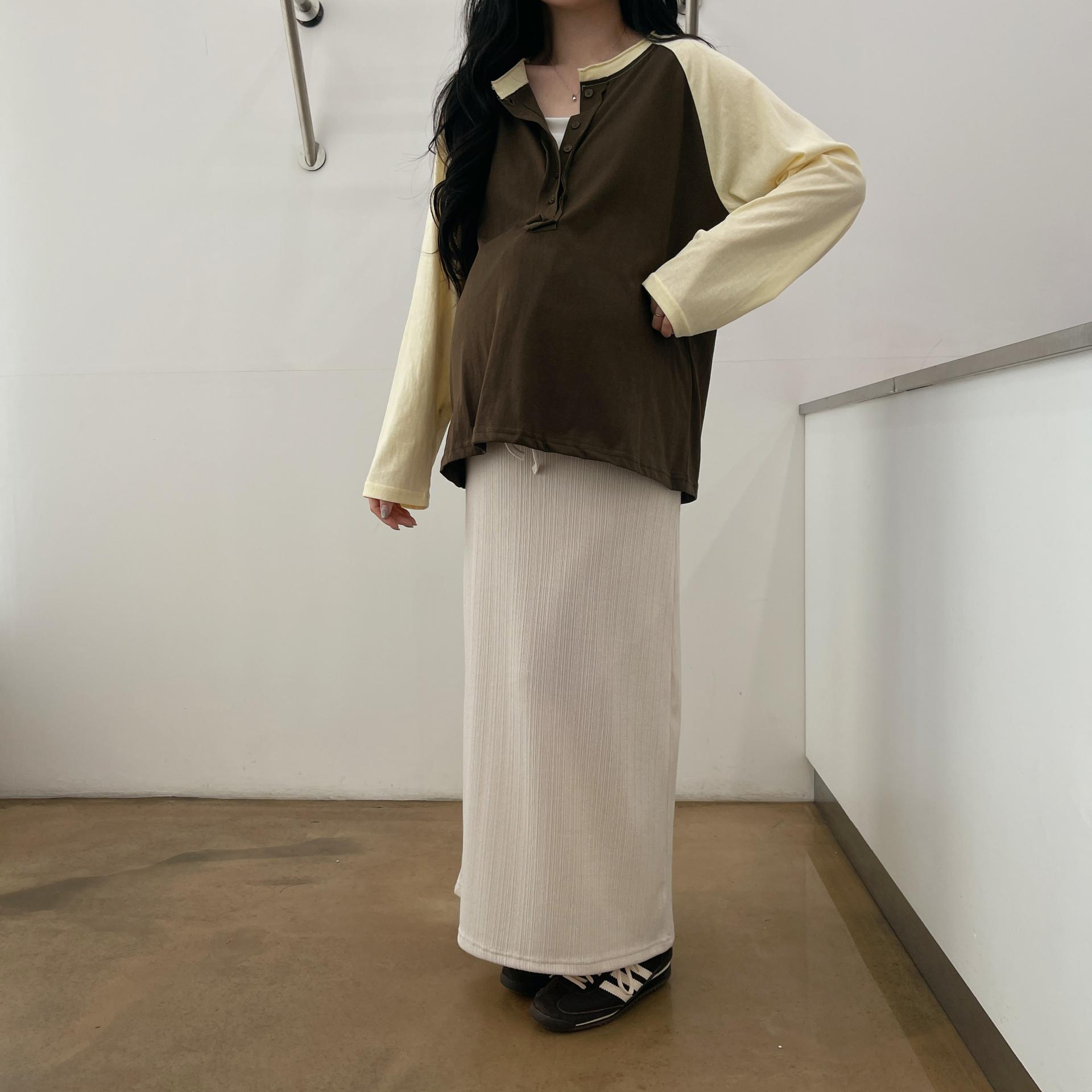 나그랑배색단추T-3color