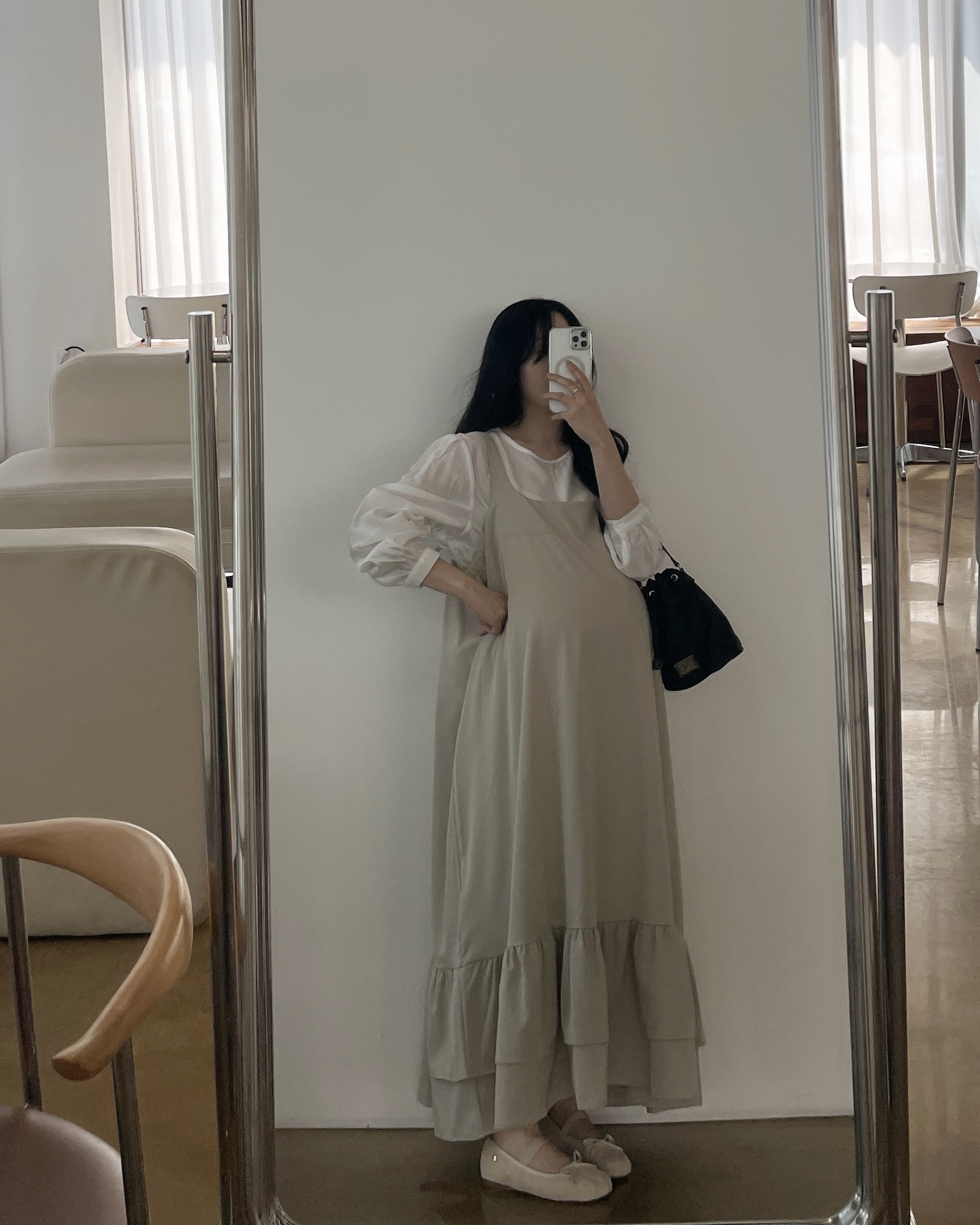 이중프릴멜빵원피스-2color