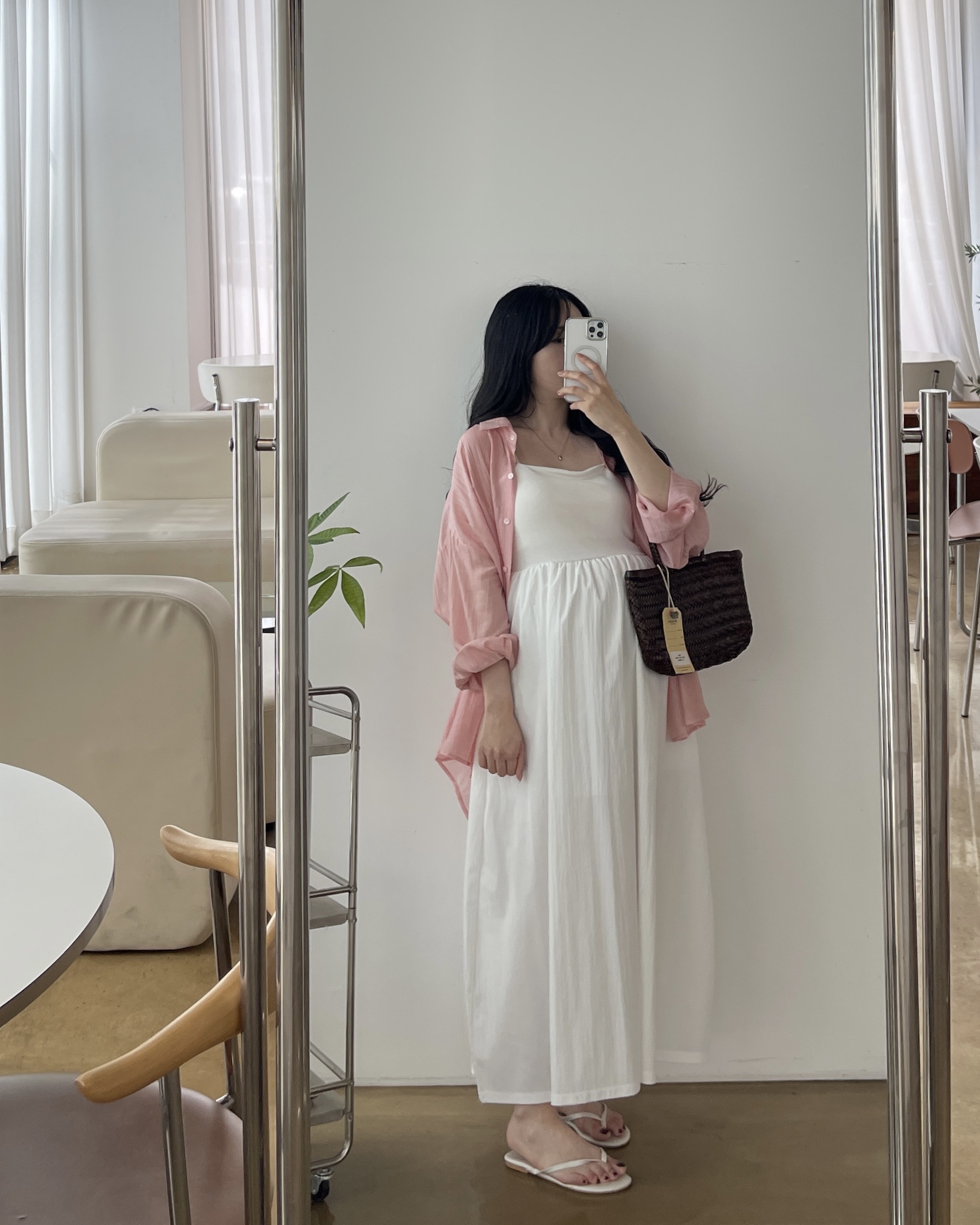 (살안타템)블러 썸머 오버핏셔츠-4color [텐셀80]