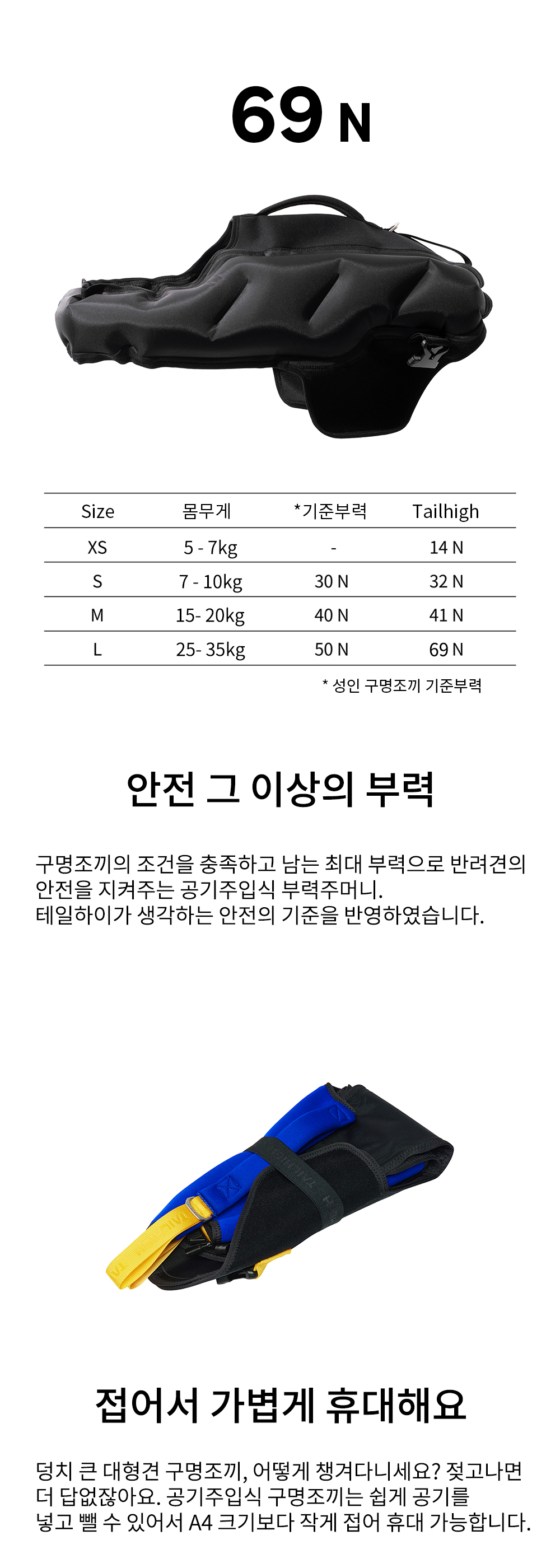 공기주입식 구명조끼 - 맹그로브 그린 / New Color