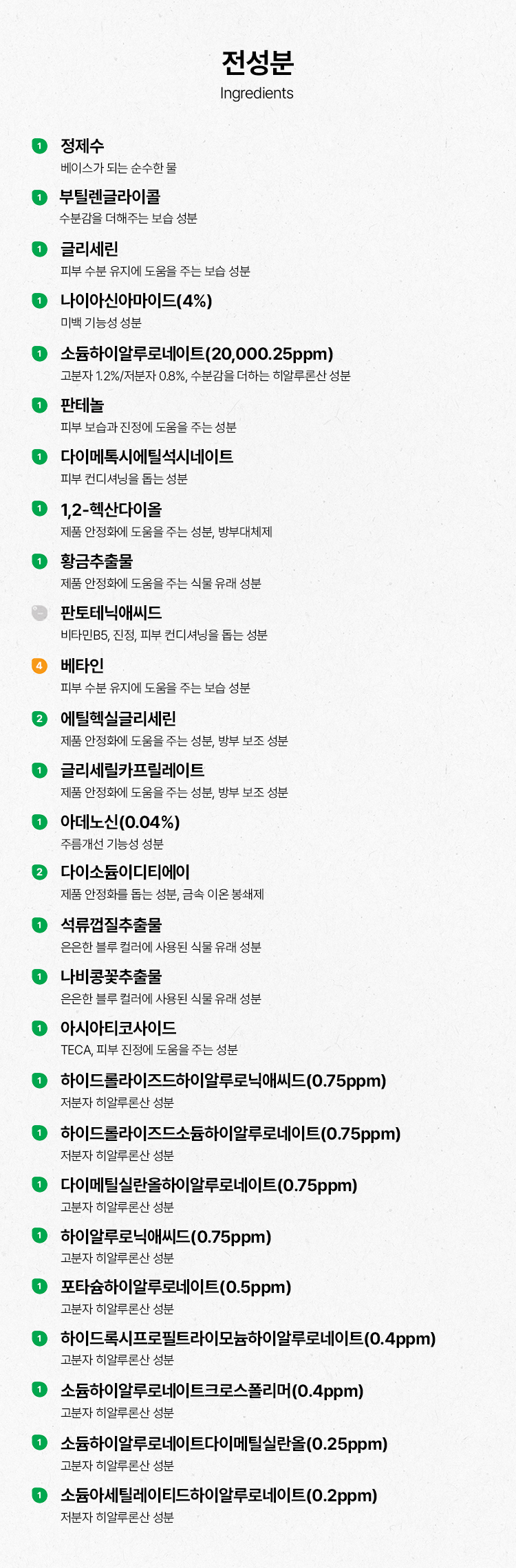 10중 히알루론산 바이알 앰플 50ml