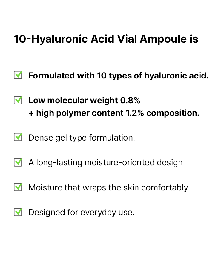 10-Hyaluronic Acid Vial Ampoule 50ml