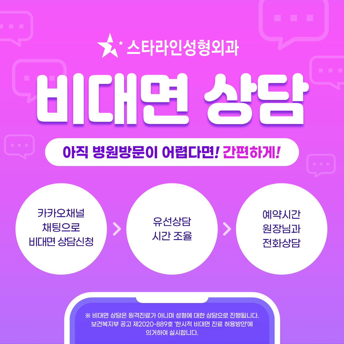 비대면 온라인 상담 안내 : 스타라인성형외과 공지사항 비대면 온라인 상담 안내 : 스타라인성형외과 공지사항