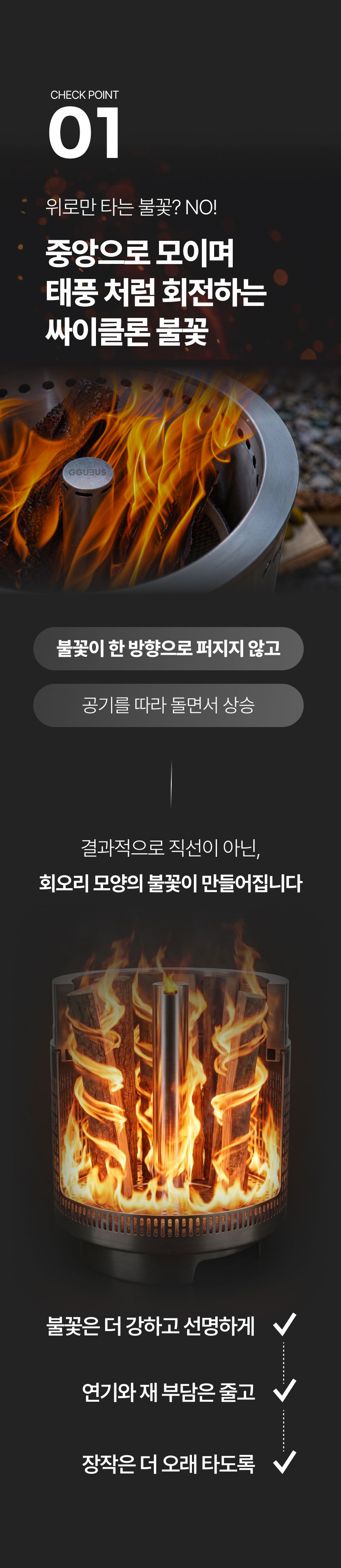 [3중연소] 싸이클론 캠핑 불멍 화로대