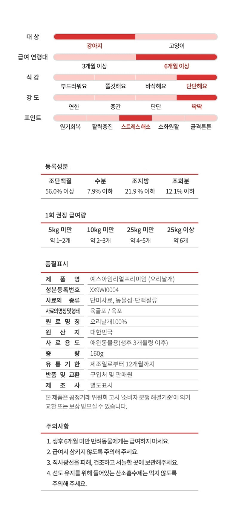 예스아임리얼 오래먹는 오리날개 수제 뼈 간식