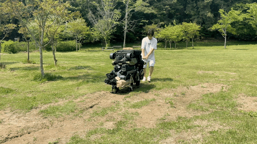 다잡 캠핑 웨건 확장형 접이식 폴딩 카트