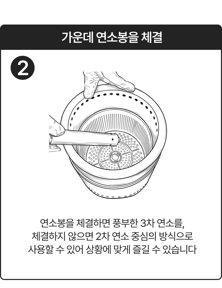 [3중연소] 싸이클론 캠핑 불멍 화로대