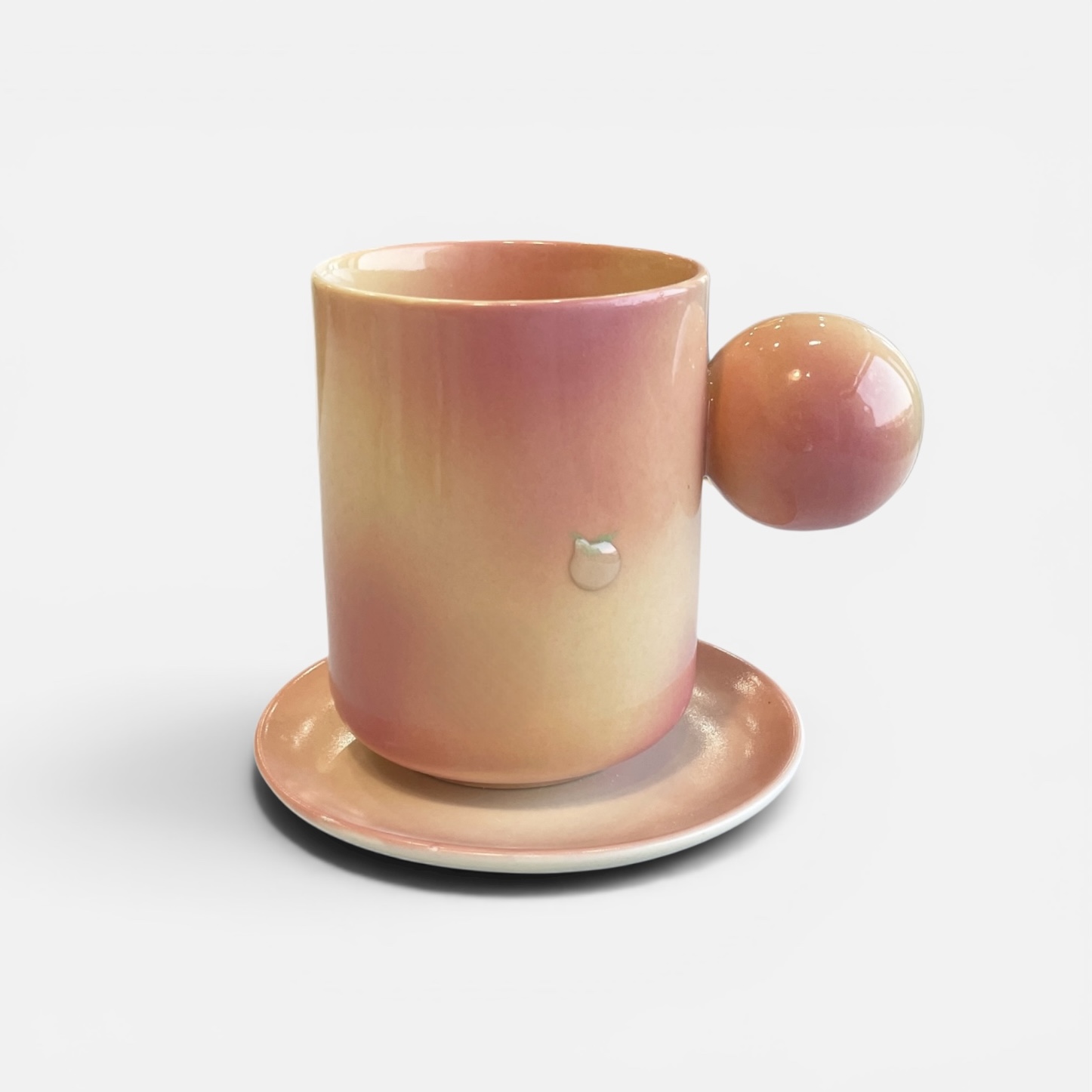 [viviflo] peach mug cup 복숭아 머그컵 (받침추가가능)
