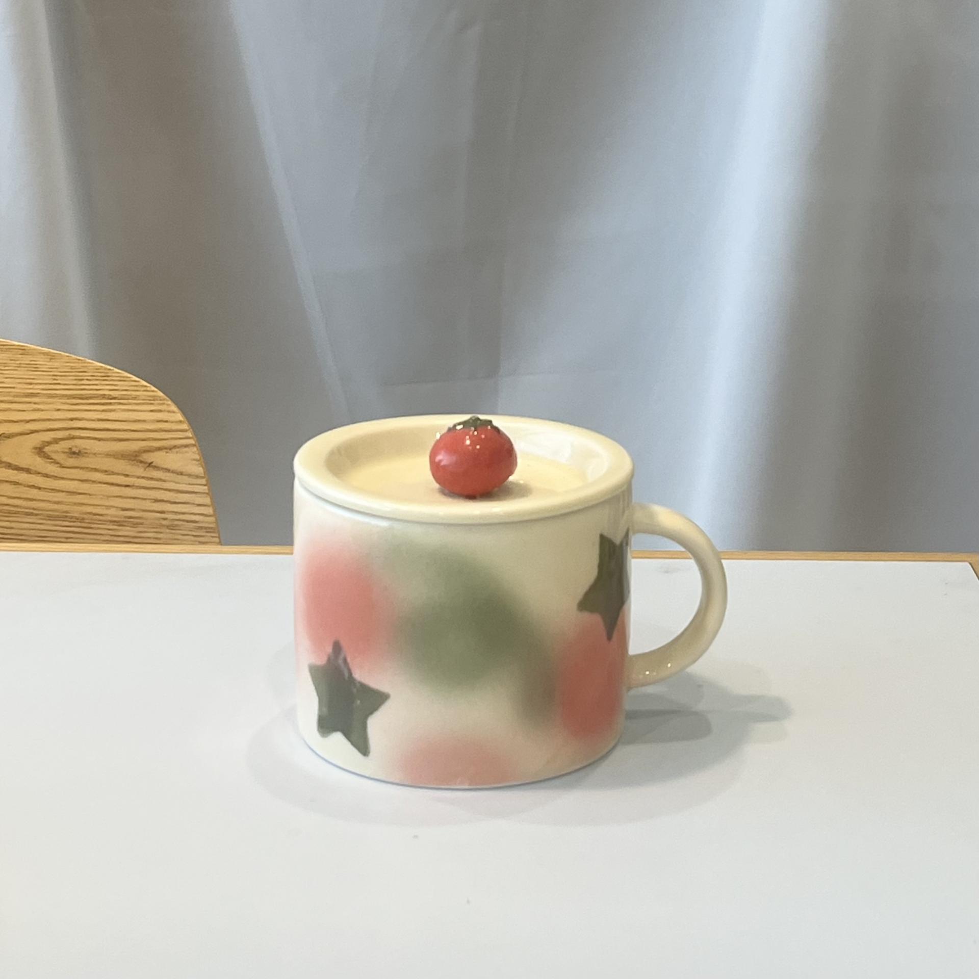[viviflo] tomato mug cup 토마토 머그컵 (+컵뚜껑 추가가능)