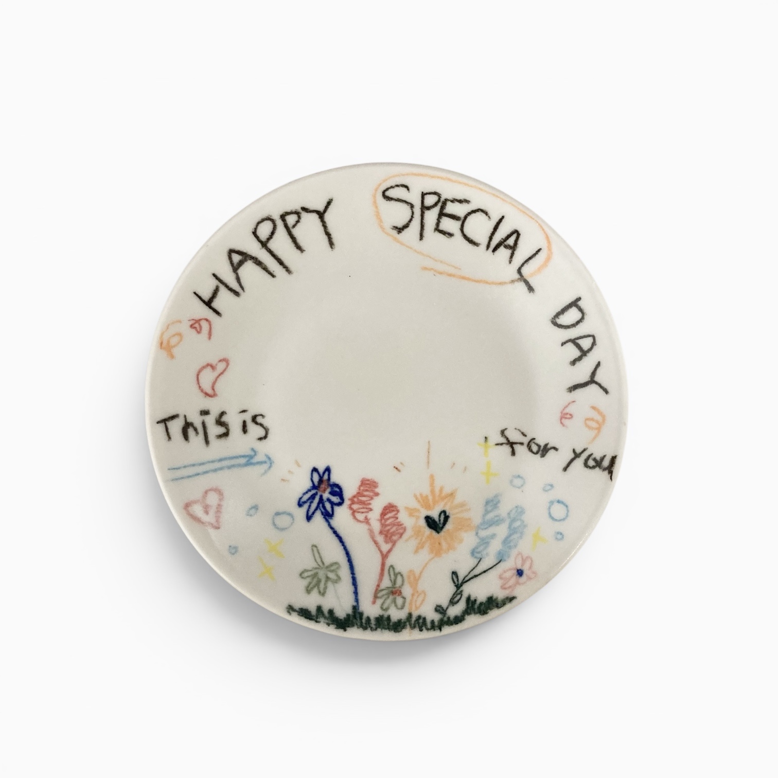 [주문제작] special drawing plate 02 / [문구제작] 해피 스페셜데이 드로잉 접시02 (3size)