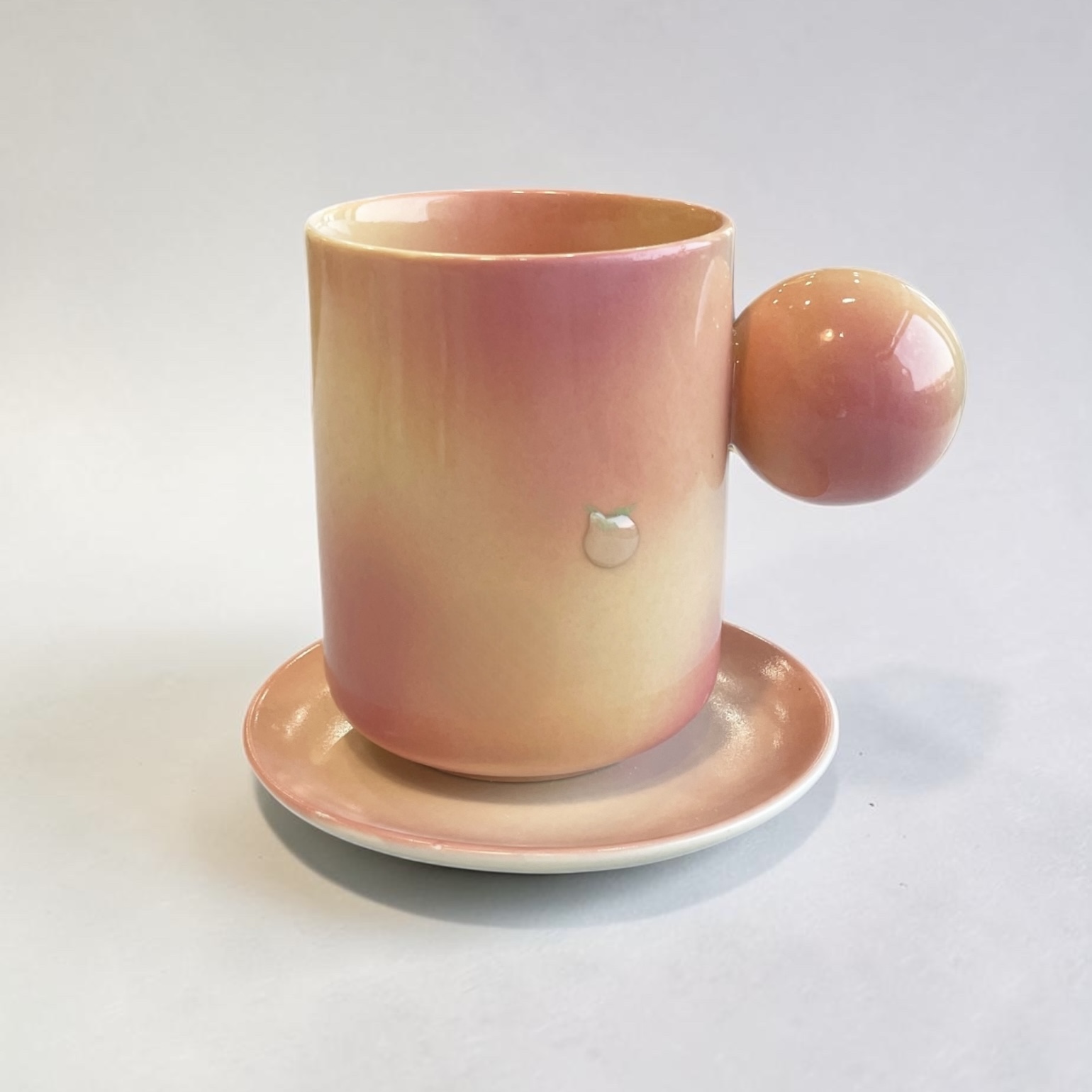 [viviflo] peach mug cup 복숭아 머그컵 (받침추가가능)
