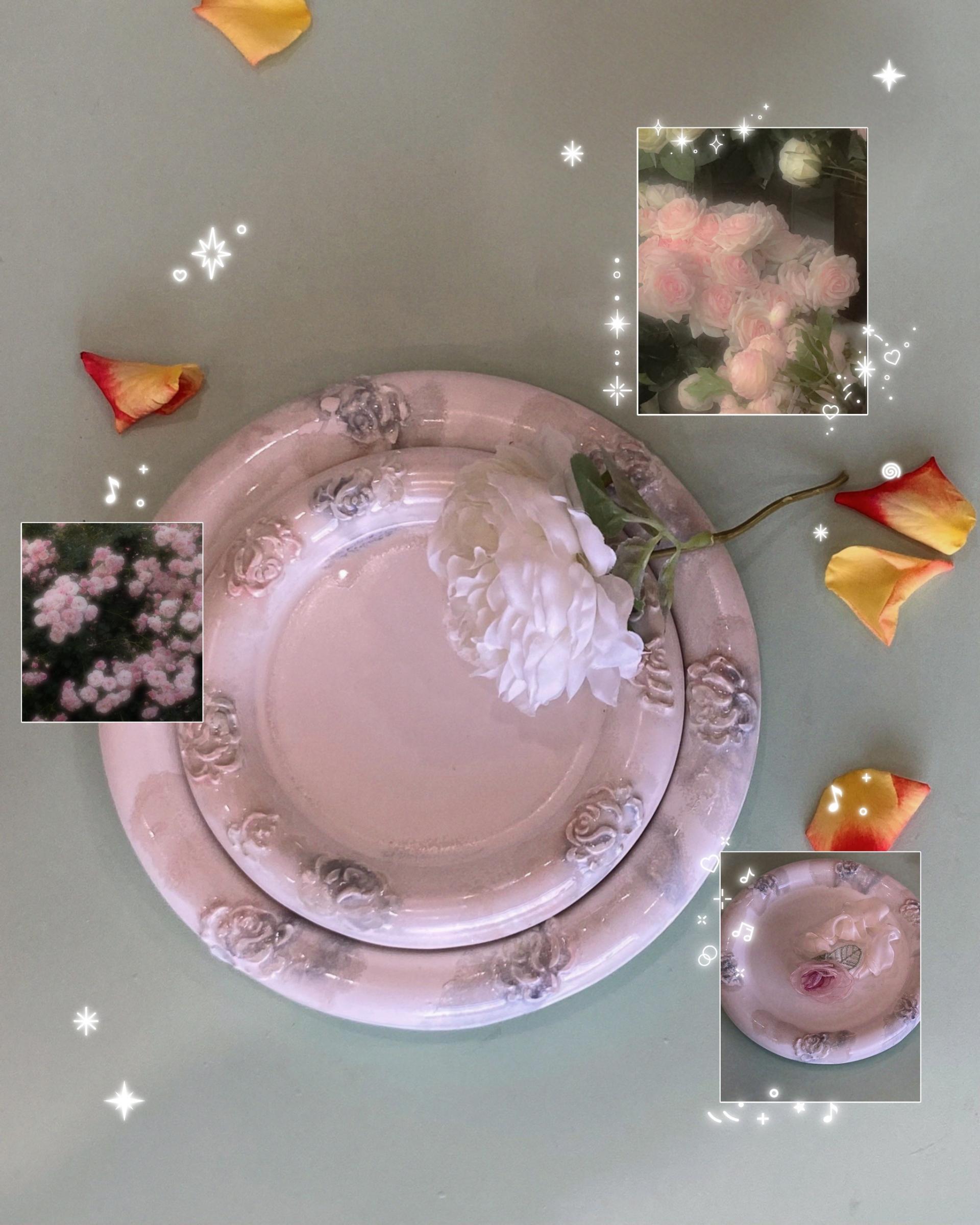 [viviflo] rose series _ ring plate (2 size)/ 로즈 링 플레이트 (2size)
