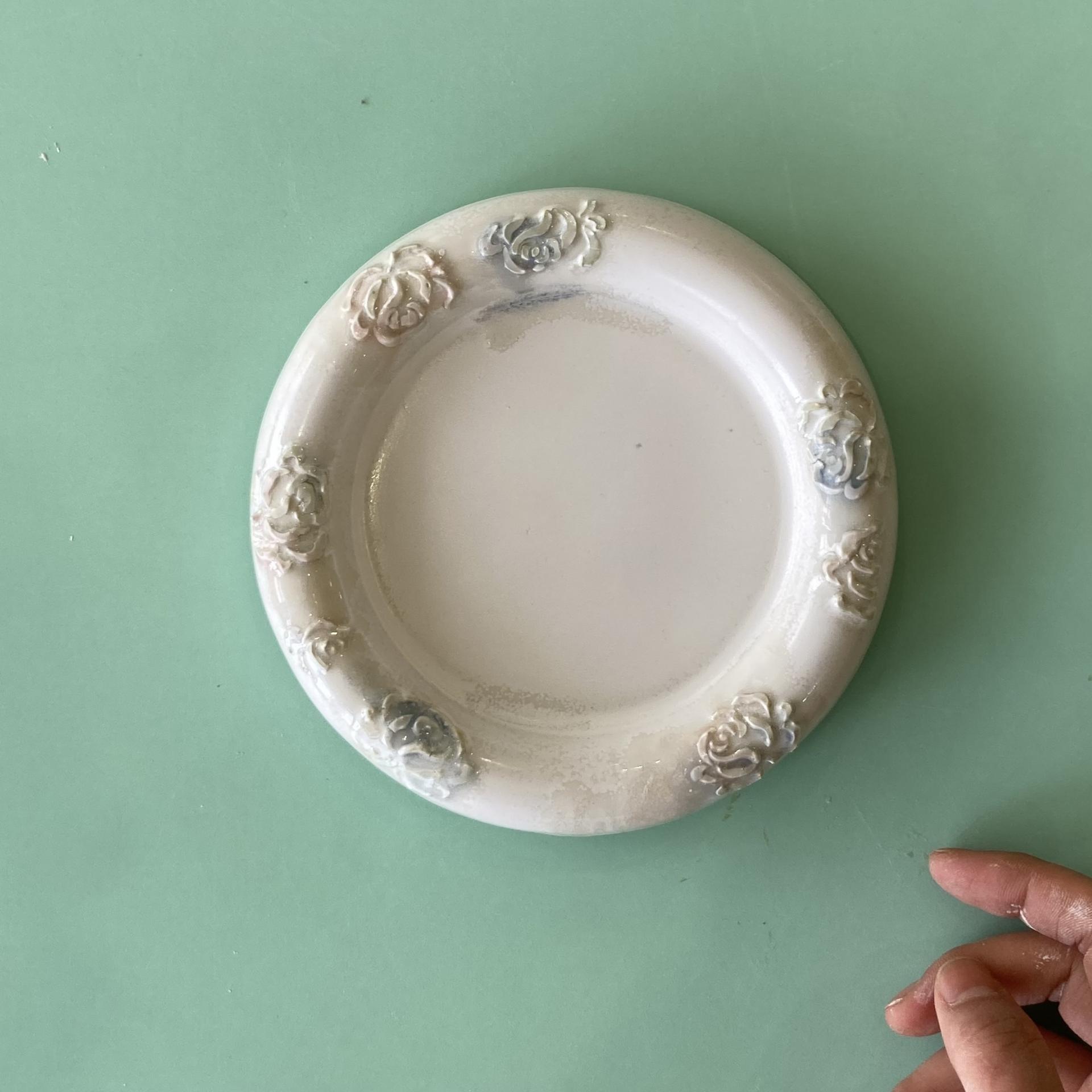 [viviflo] rose series _ ring plate (2 size)/ 로즈 링 플레이트 (2size)