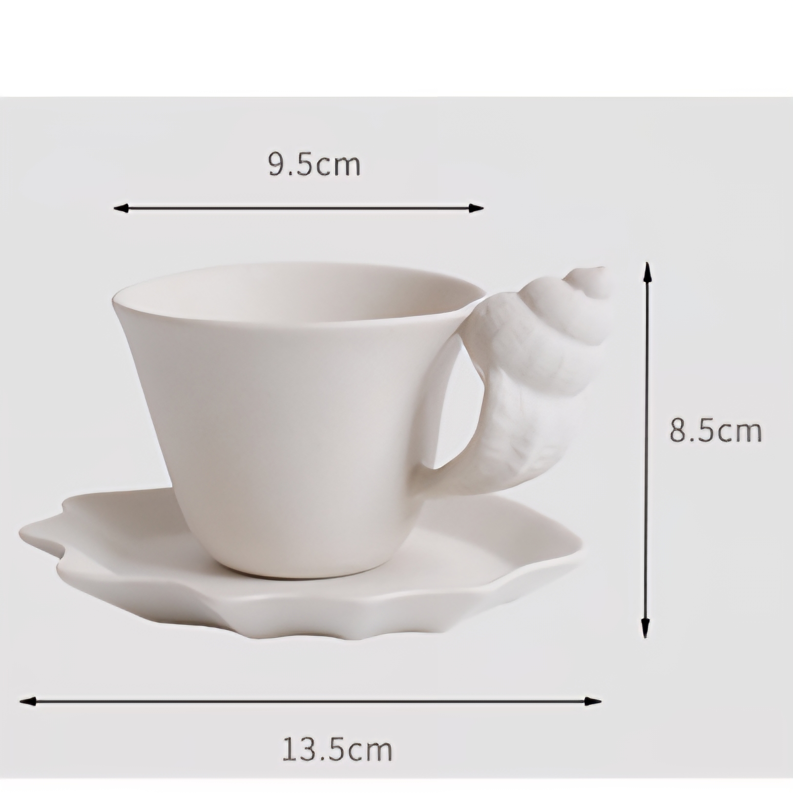 [vijewl] Shell Saucer Set 쉘 소서 세트_화이트