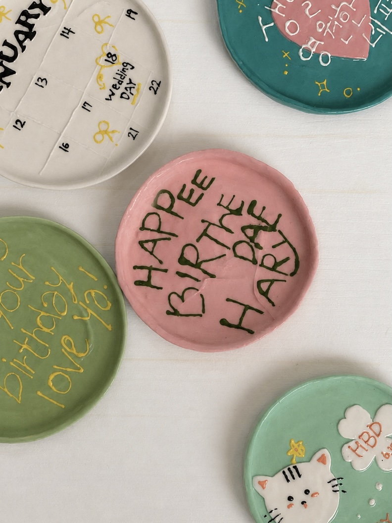 [주문제작] custom cake plate 02/ 커스텀 케이크 접시 02 (2size)