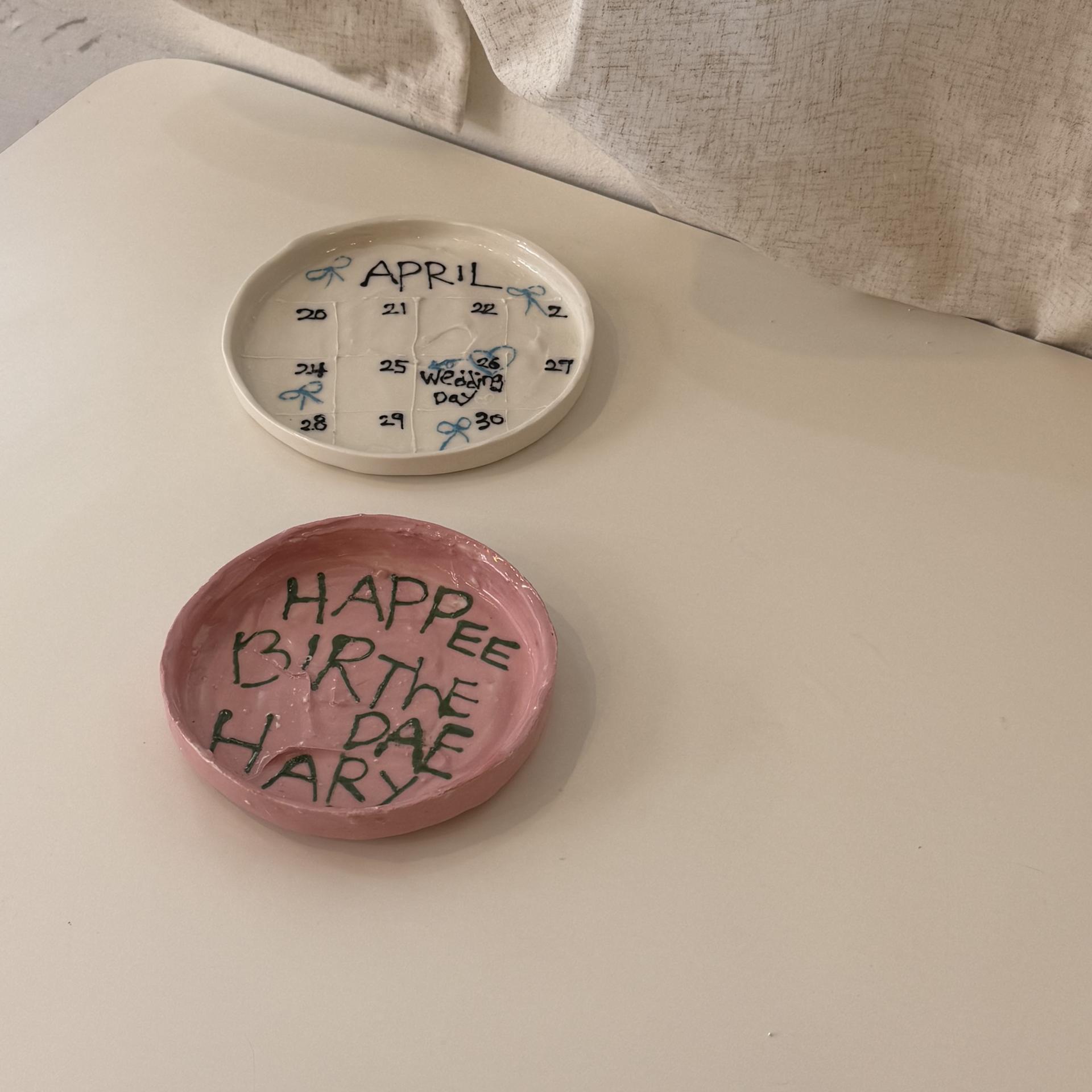 [주문제작] custom cake plate 01/ 커스텀 케이크 접시 01 (2size)