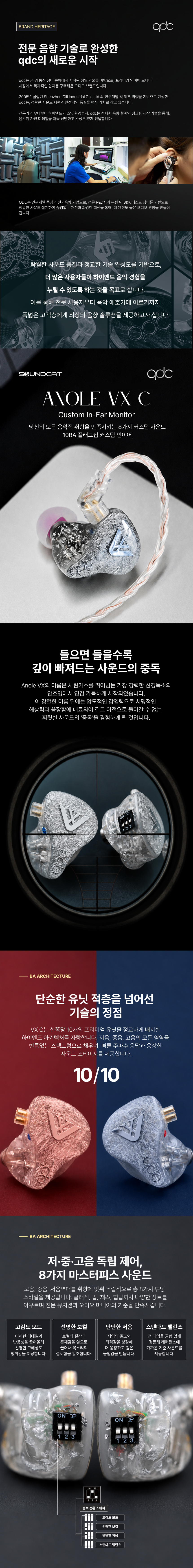 [QDC] ANOLE VX C 커스텀 인이어 모니터