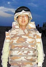 2004년 11월 방문한 이라크 자이툰 부대에서 유용원 기자/조선일보DB