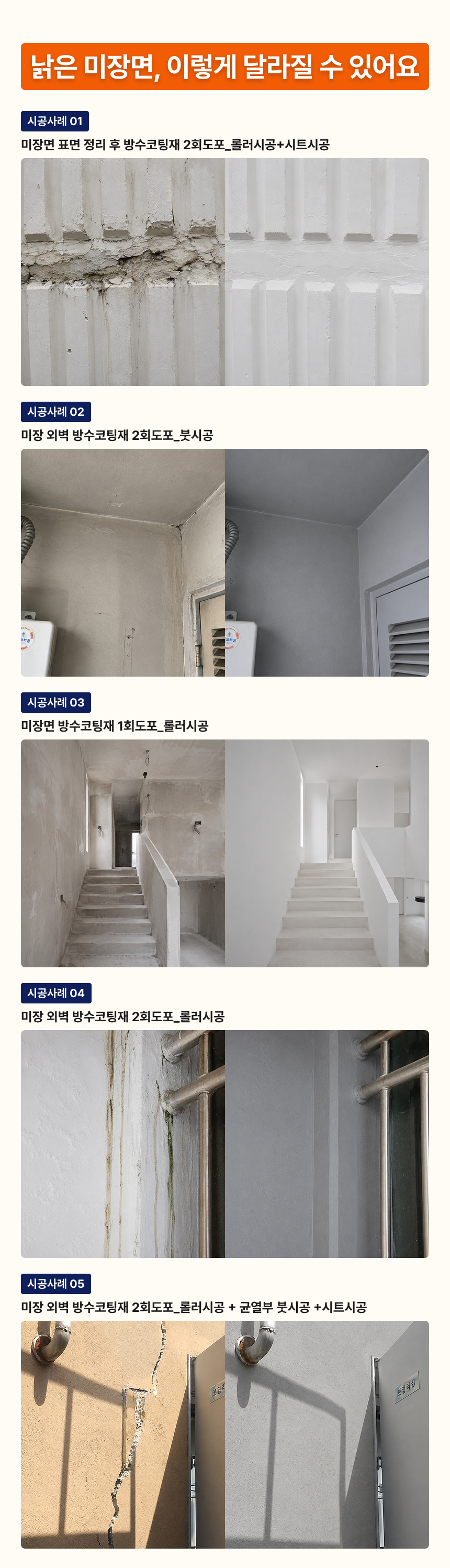 미장마감 방수코팅재 4kg