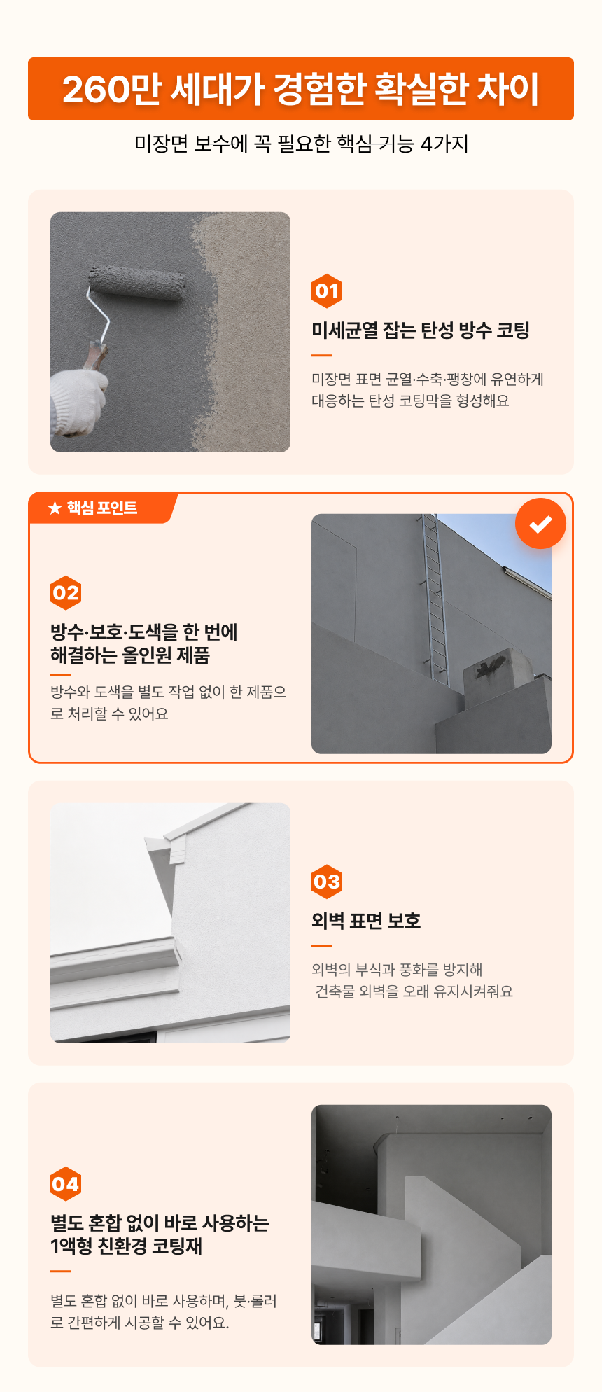 미장마감 방수코팅재 4kg