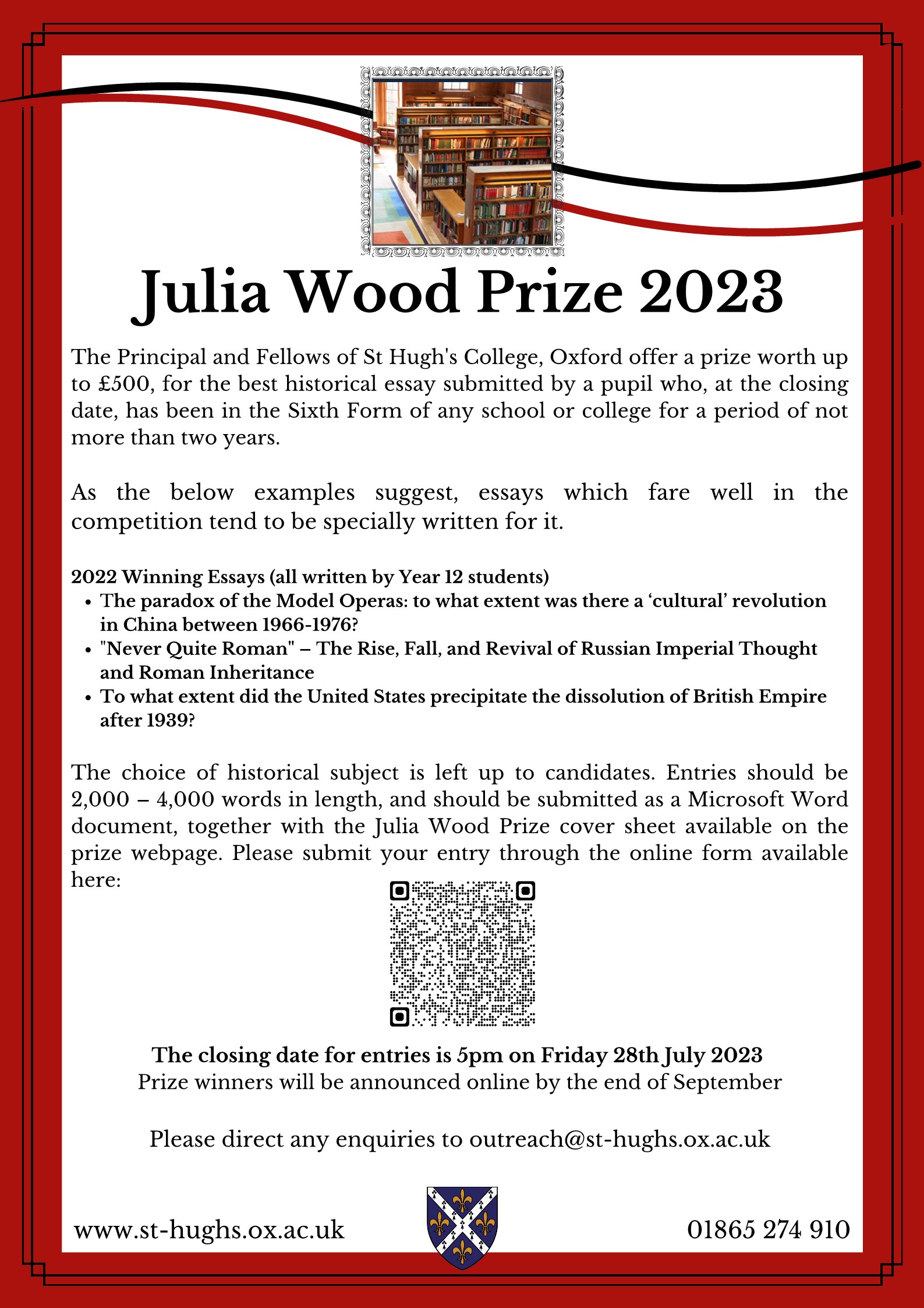 julia wood essay prize 2023