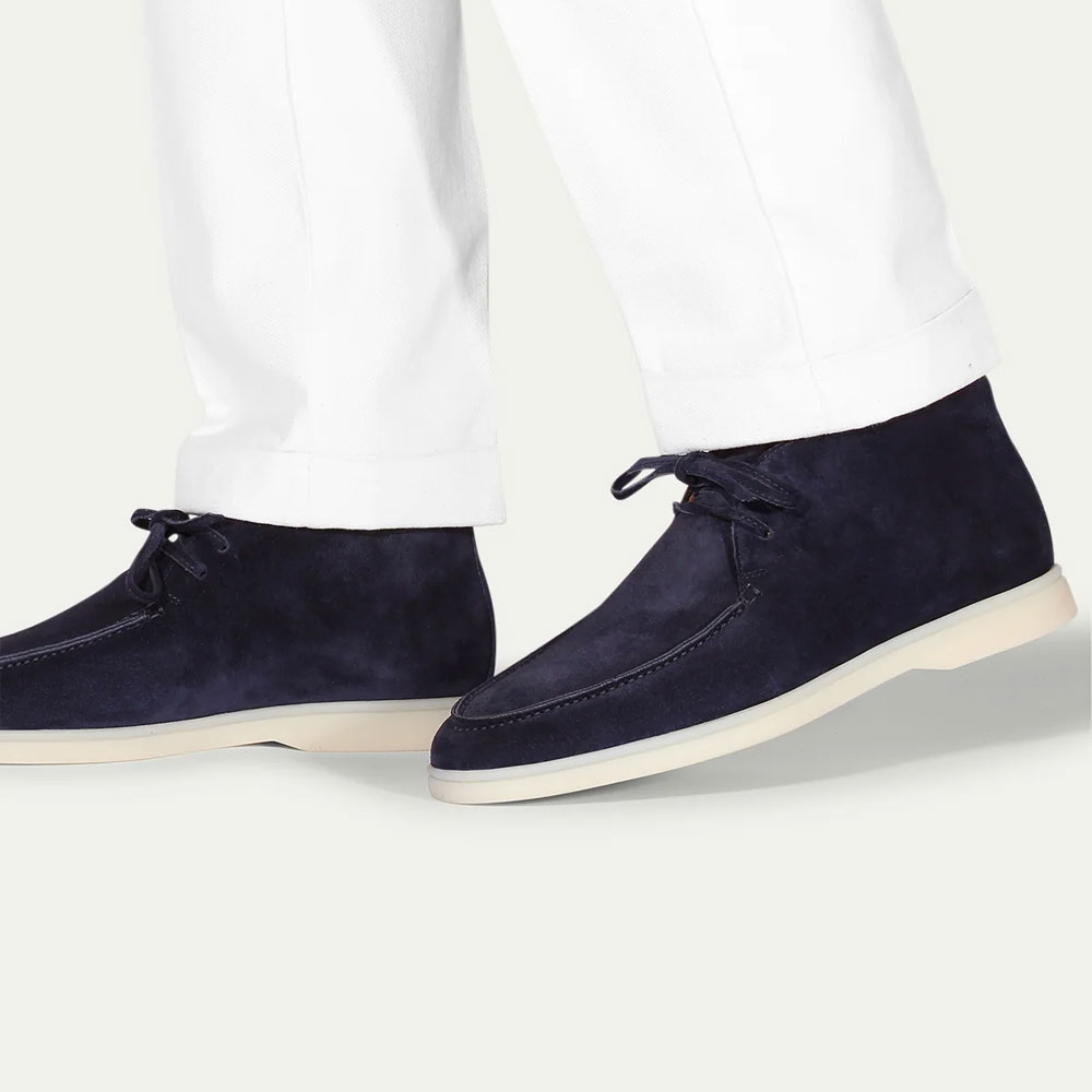 Softey® Suede Desert Boot - Navy