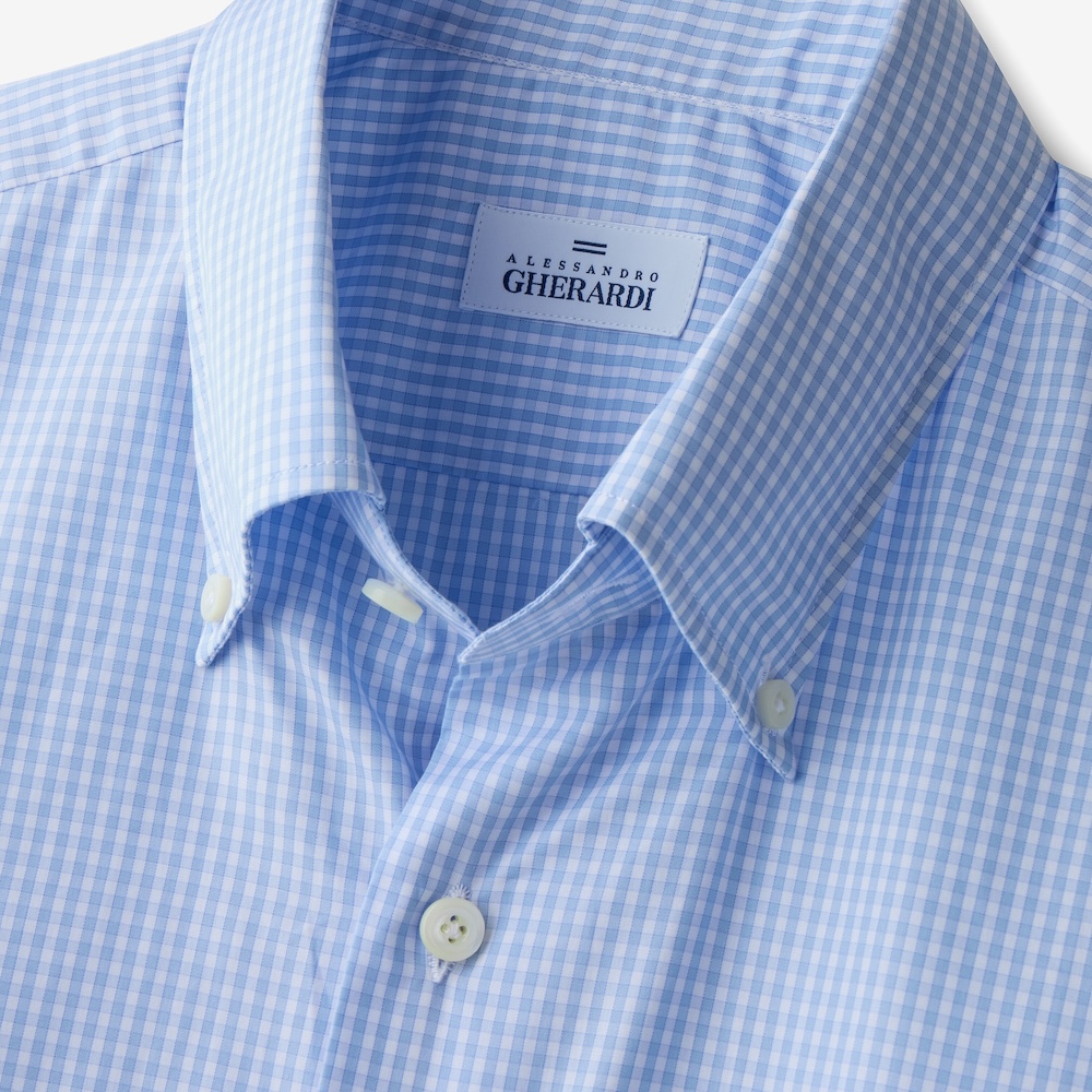 Blue Gingham Check Shirt