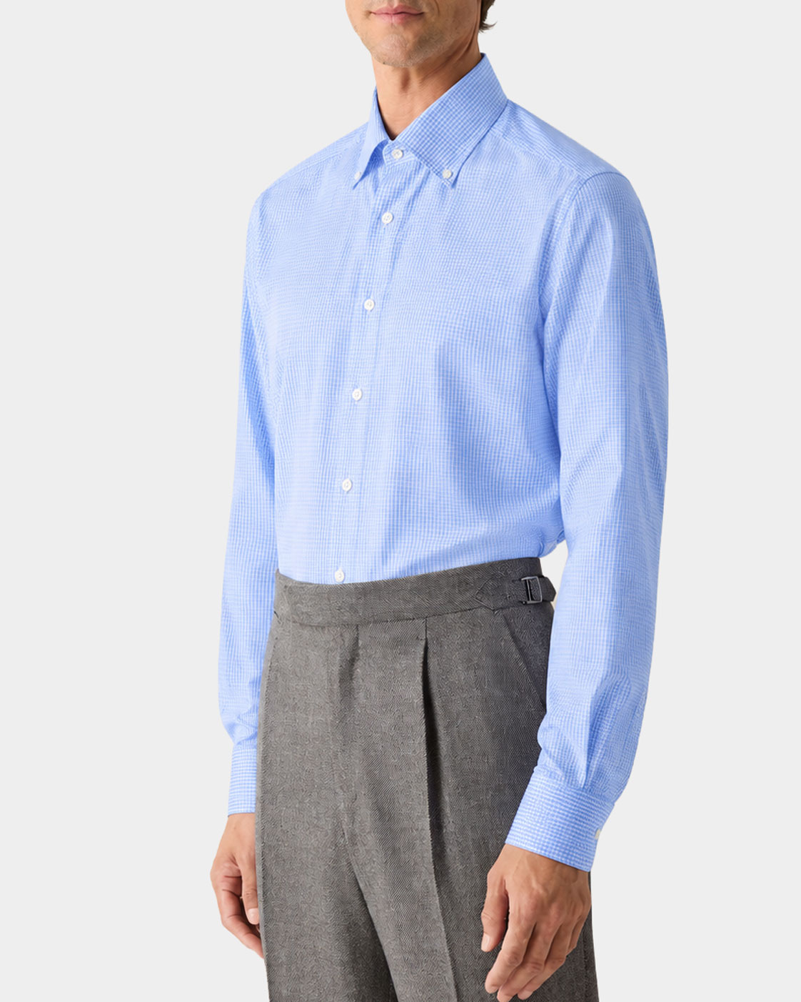 Blue Gingham Check Shirt