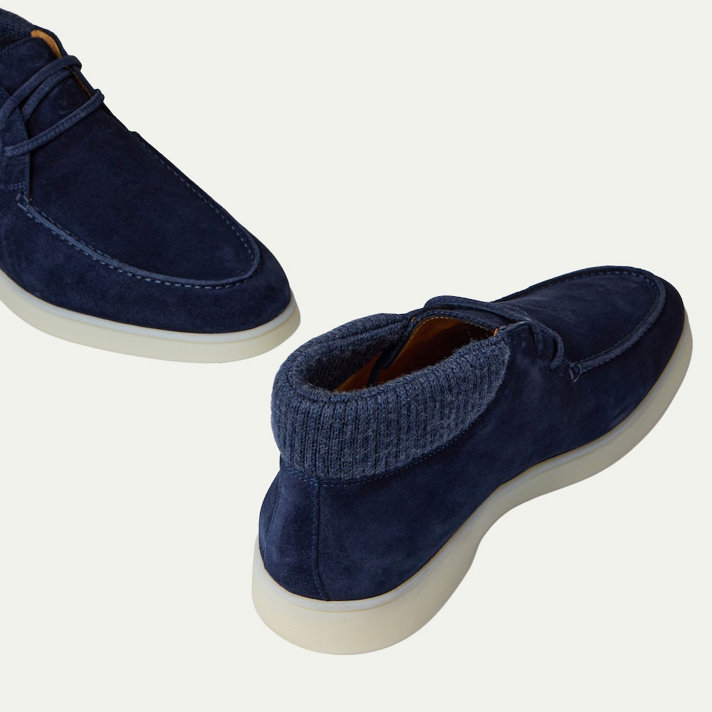 Softey® Suede Desert Boot - Navy