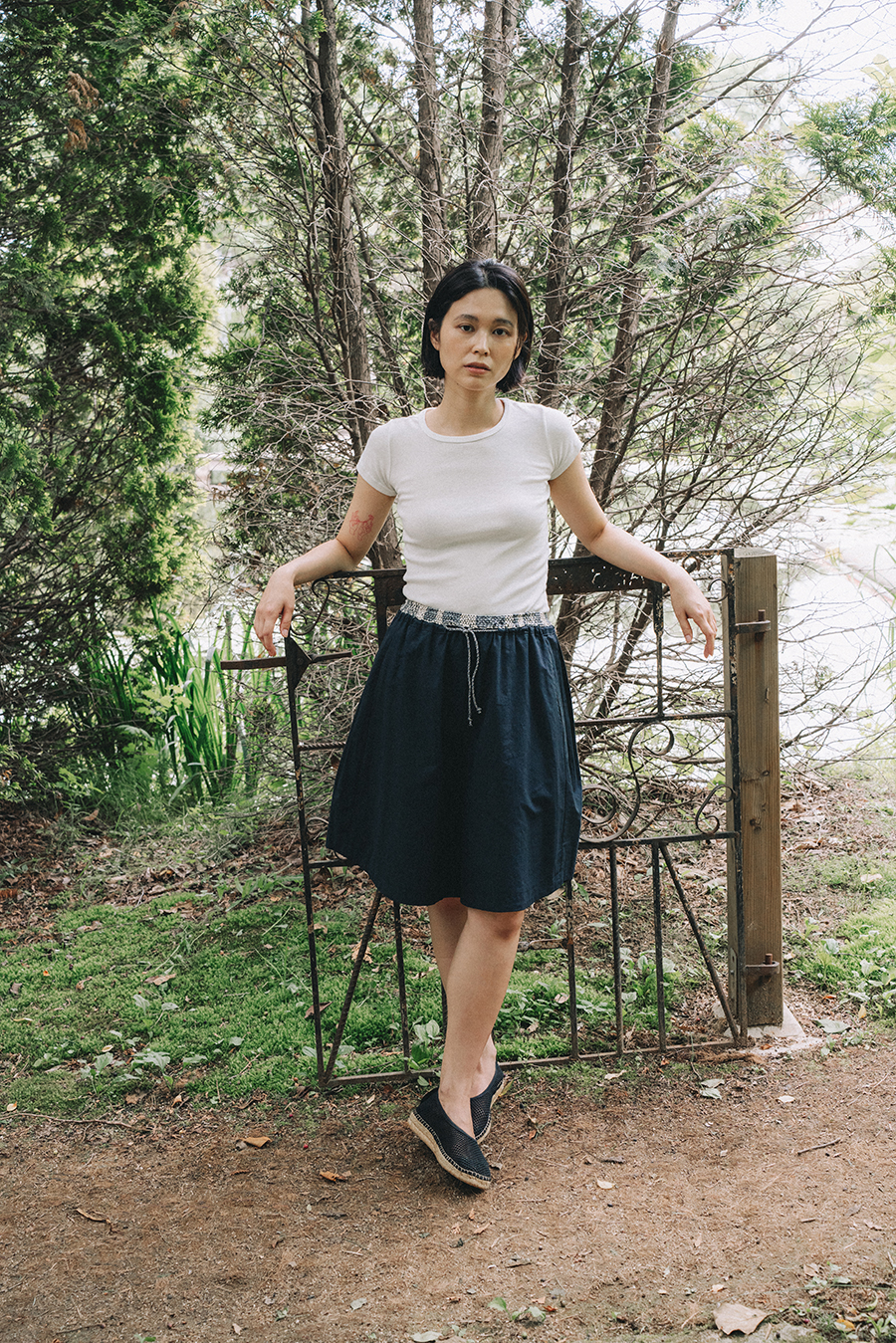 Hand Weaving Shorts :Navy