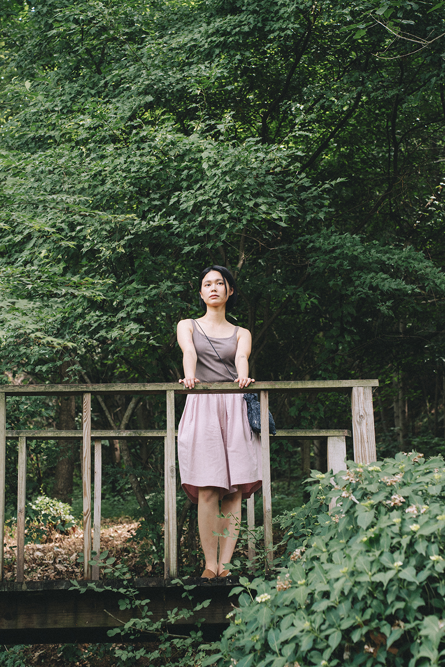 Hand Weaving Shorts :Ash rose
