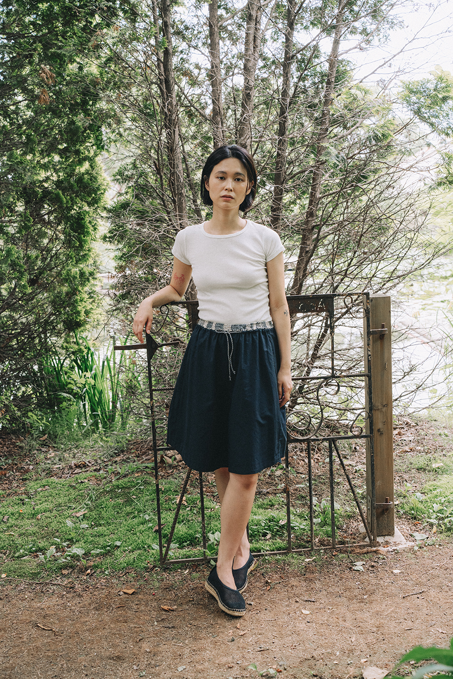 Hand Weaving Shorts :Navy