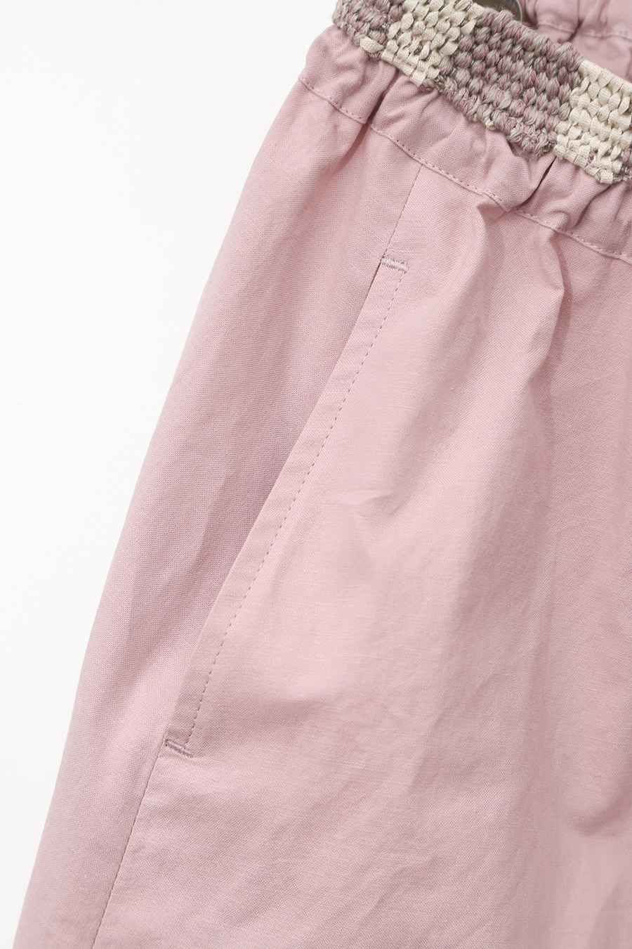 Hand Weaving Shorts :Ash rose