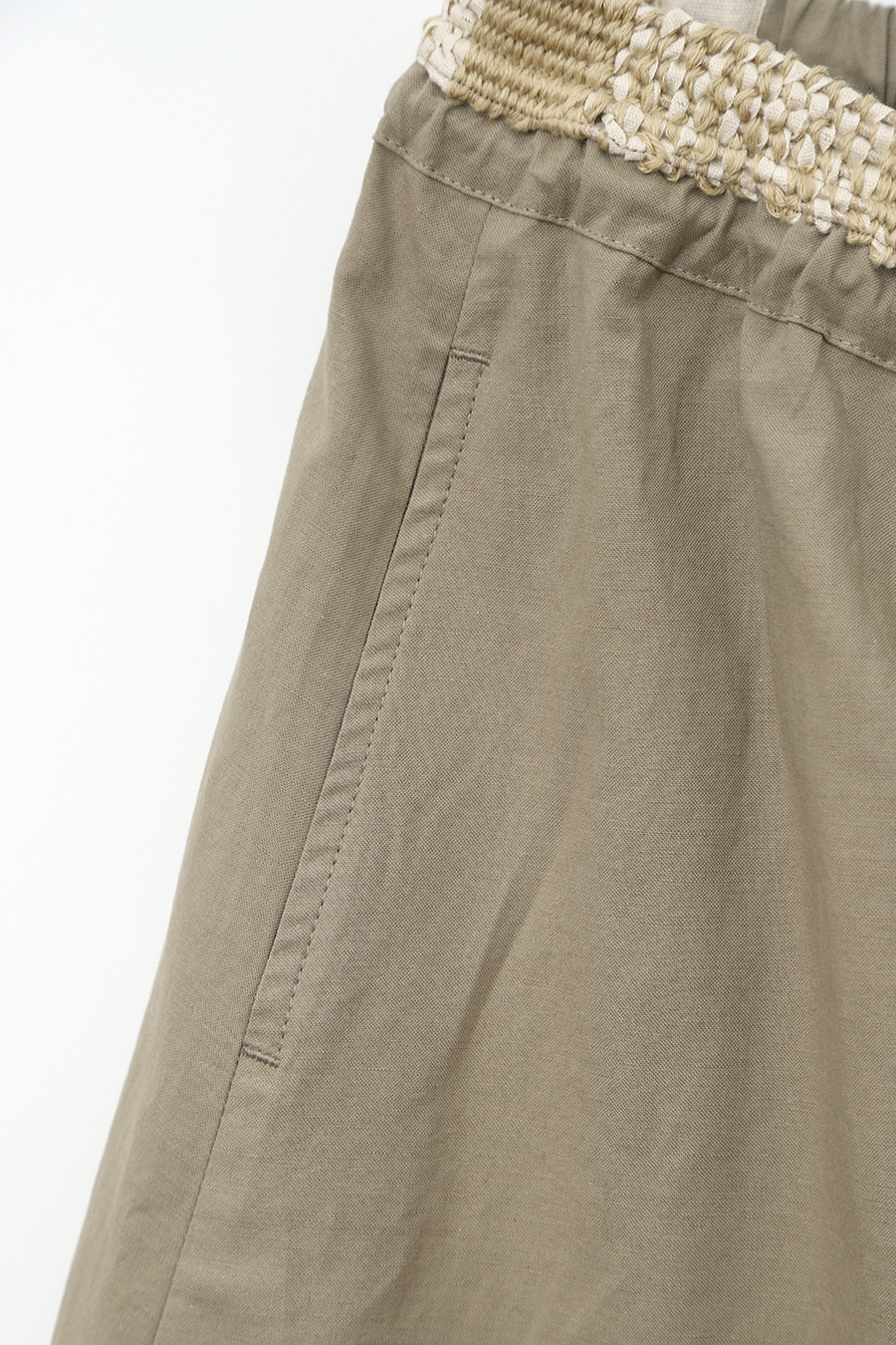 Hand Weaving Shorts :Olive khaki