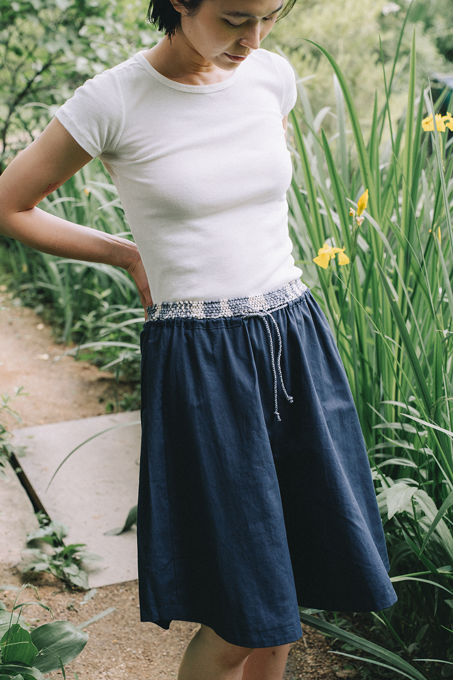 Hand Weaving Shorts :Navy