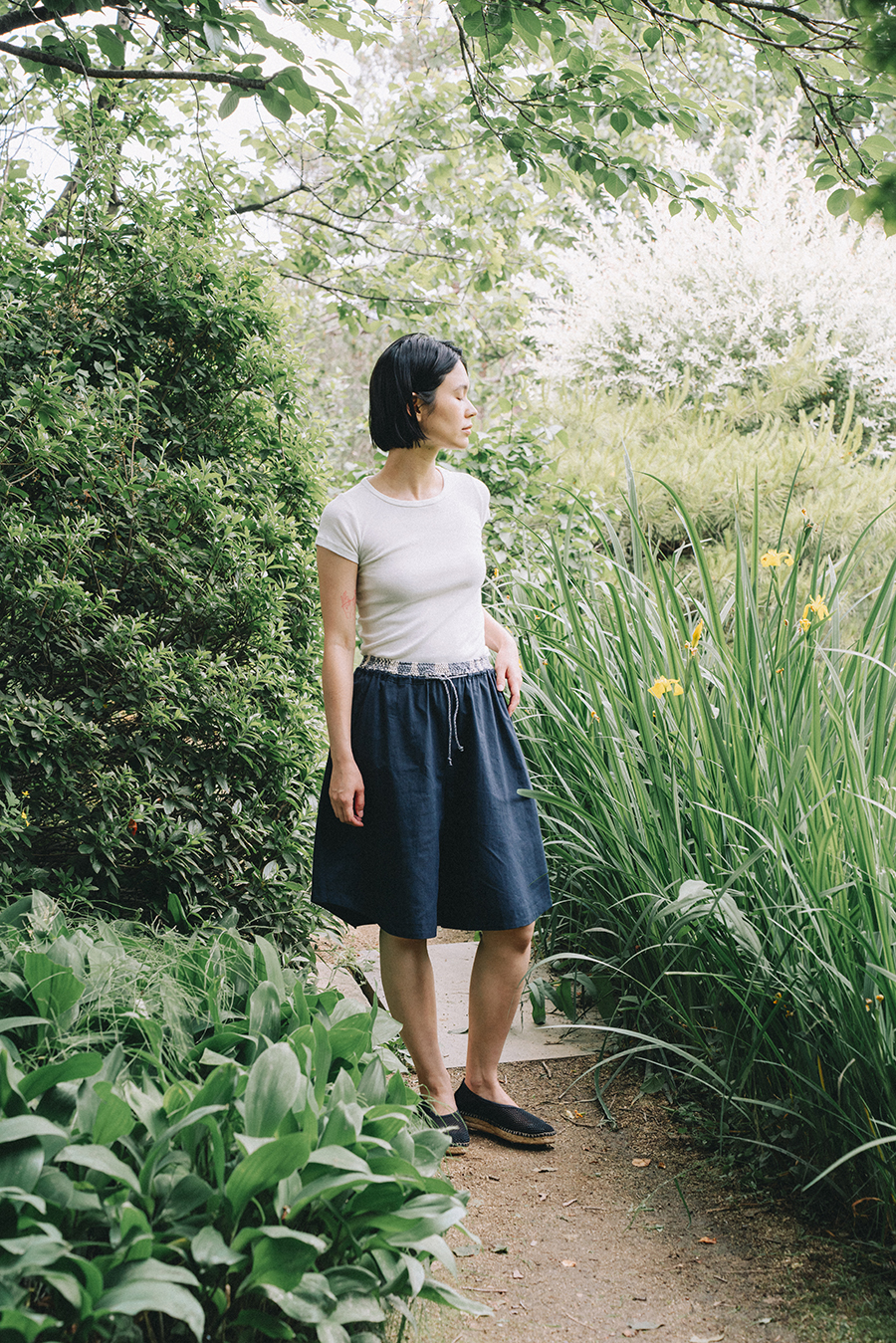 Hand Weaving Shorts :Navy