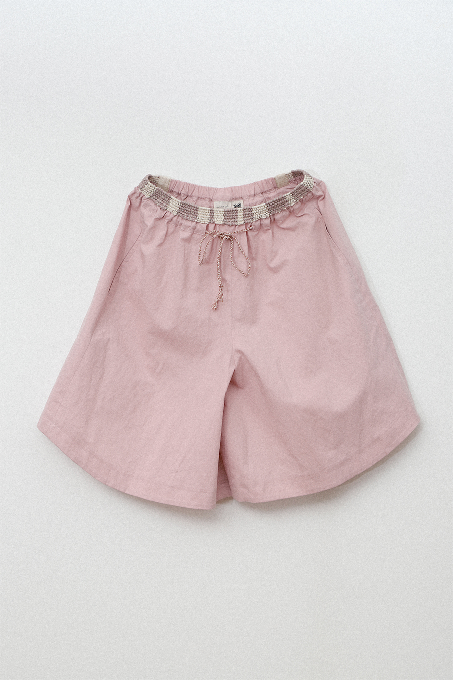 Hand Weaving Shorts :Ash rose