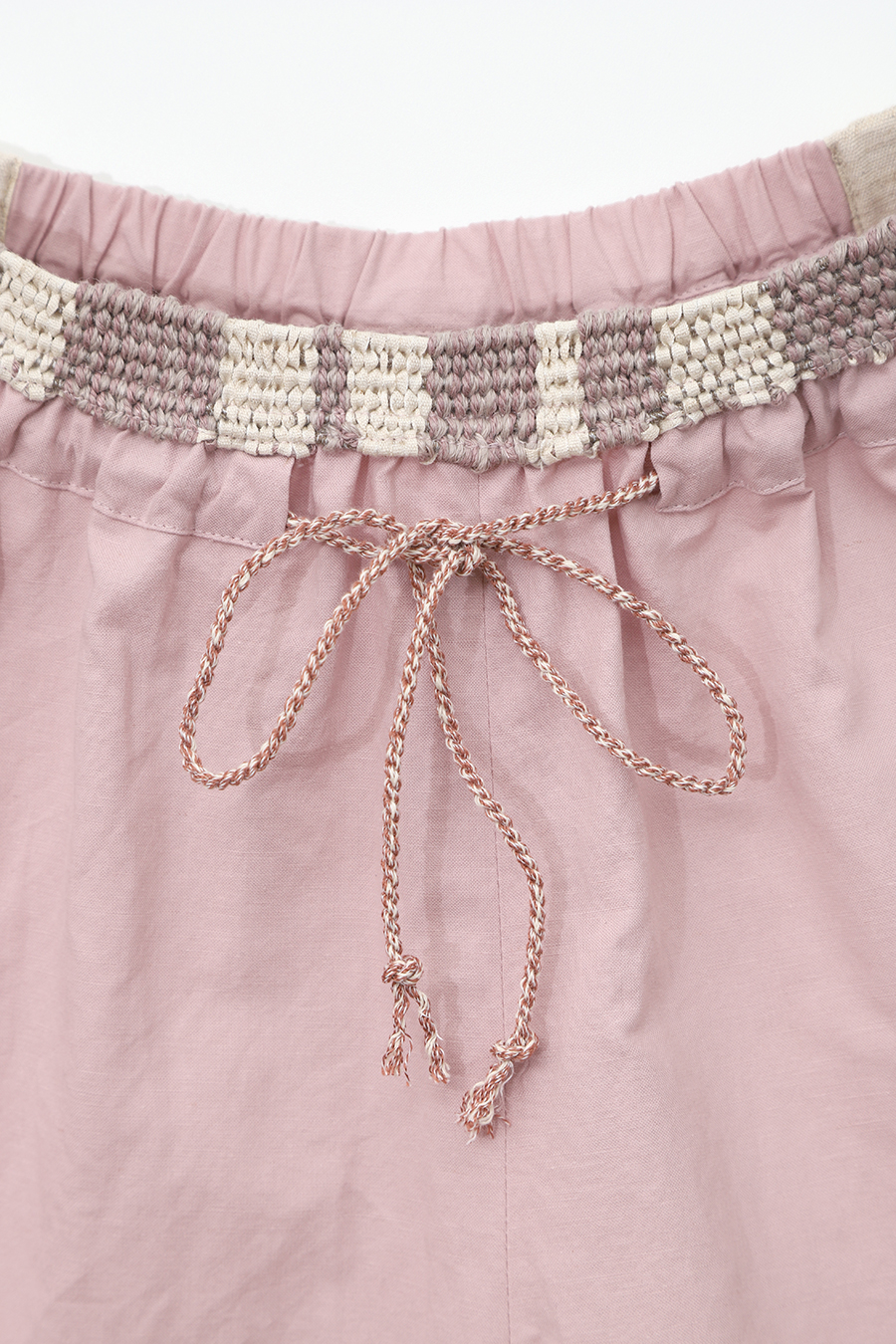 Hand Weaving Shorts :Ash rose