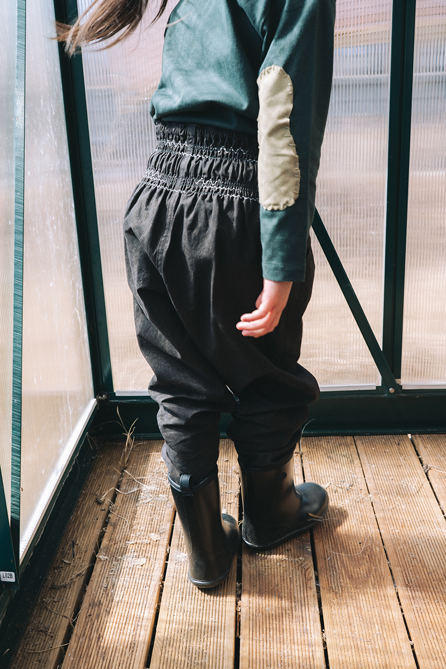 (9/1 출시예정) Gardening Pants Kids :Sumi black
