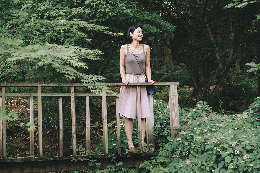 Hand Weaving Shorts :Ash rose