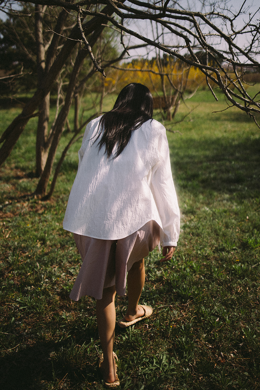 Hand Weaving Shorts :Ash rose