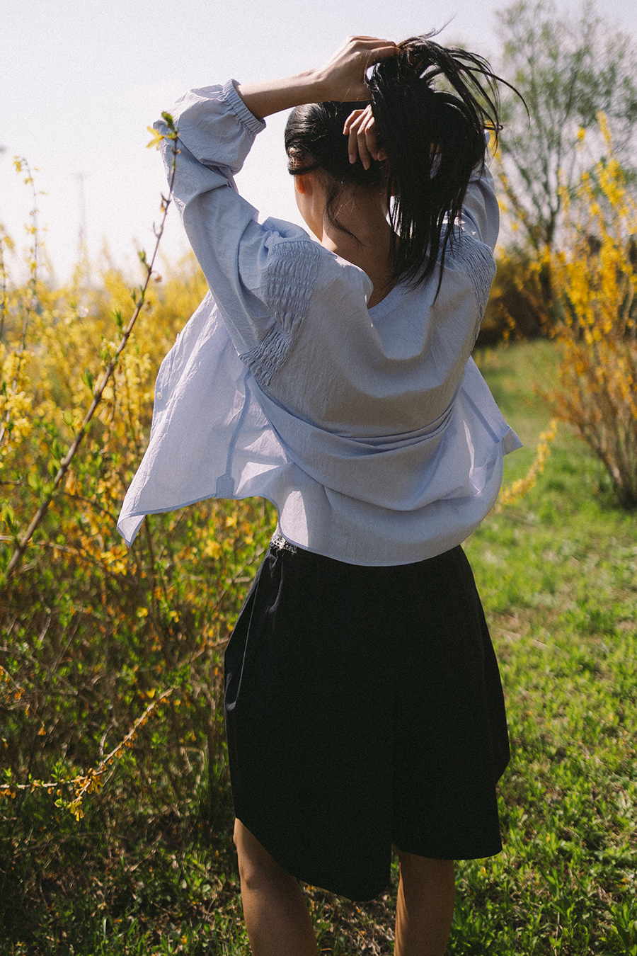 Hand Weaving Shorts :Navy
