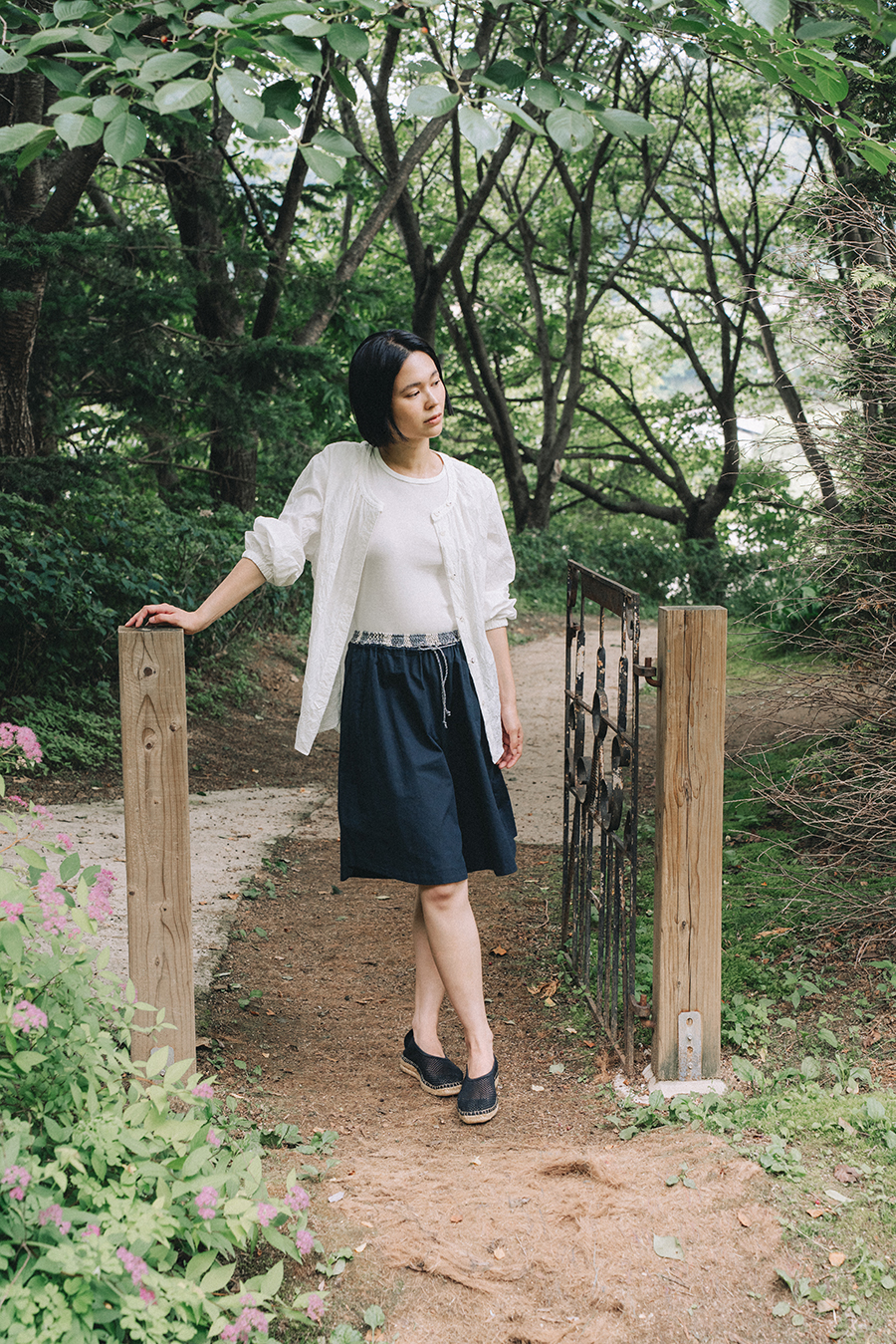 Hand Weaving Shorts :Navy