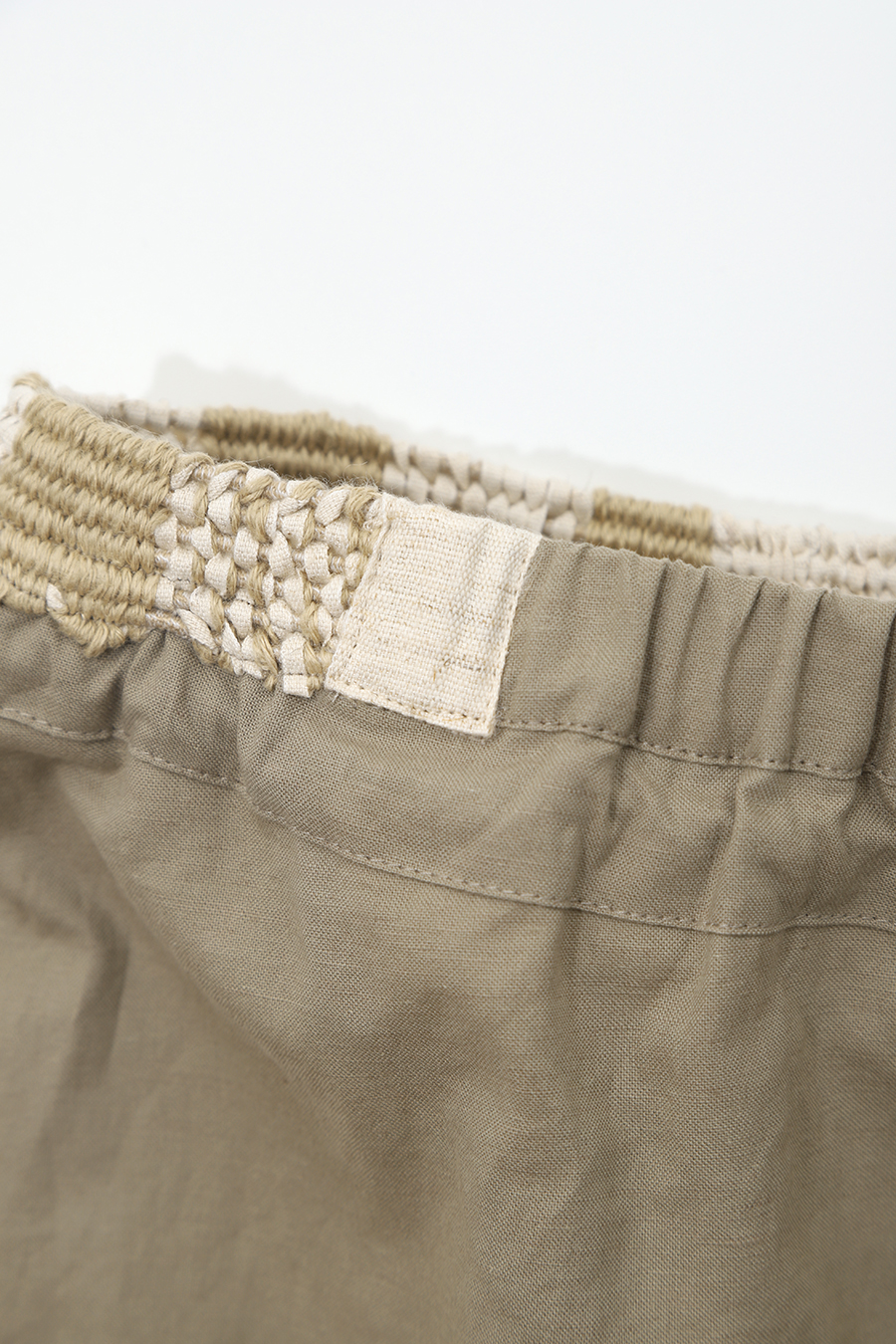 Hand Weaving Shorts :Olive khaki