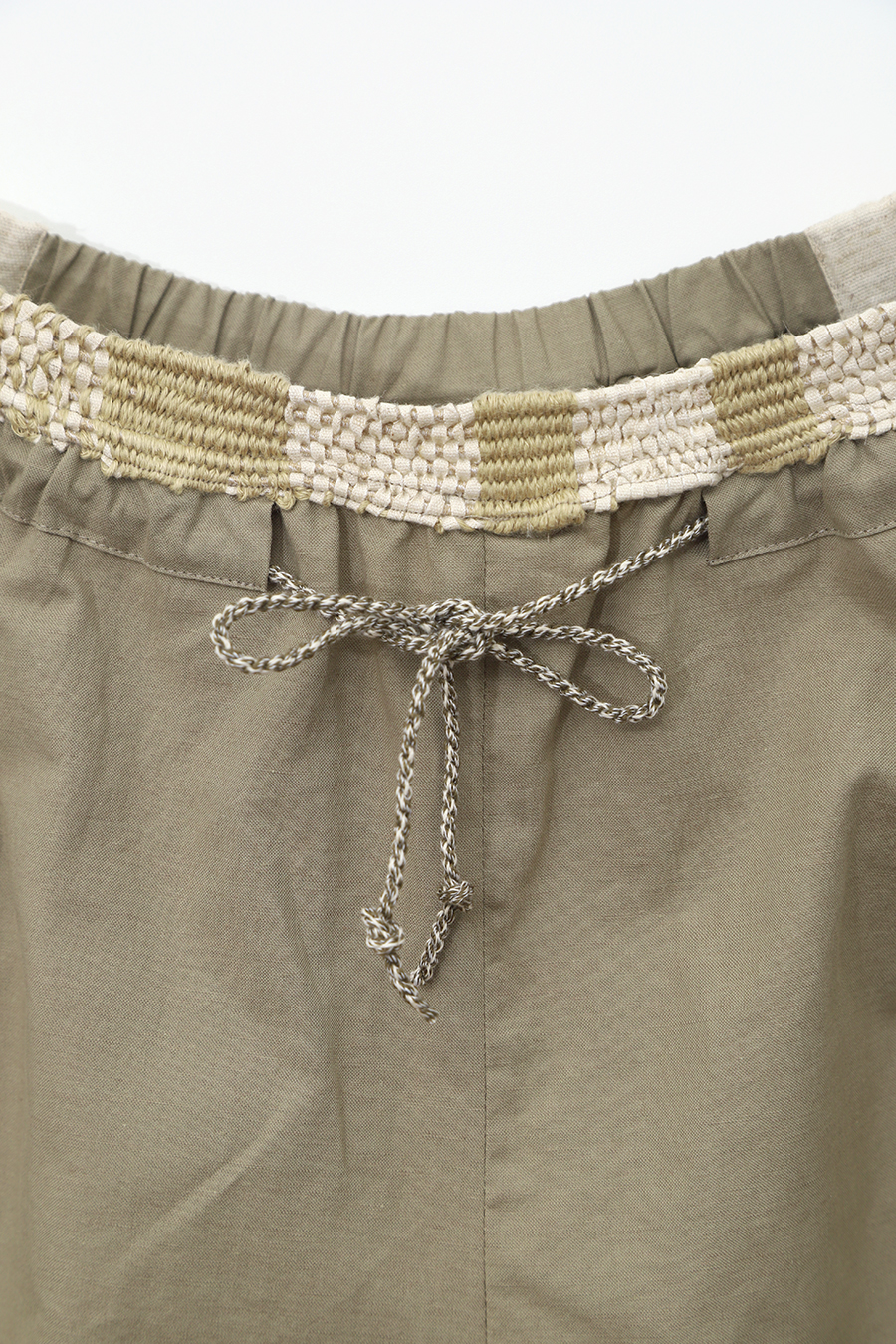 Hand Weaving Shorts :Olive khaki