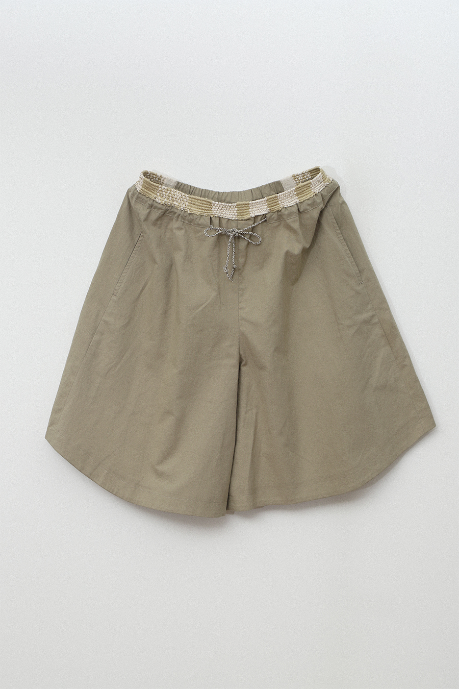 Hand Weaving Shorts :Olive khaki