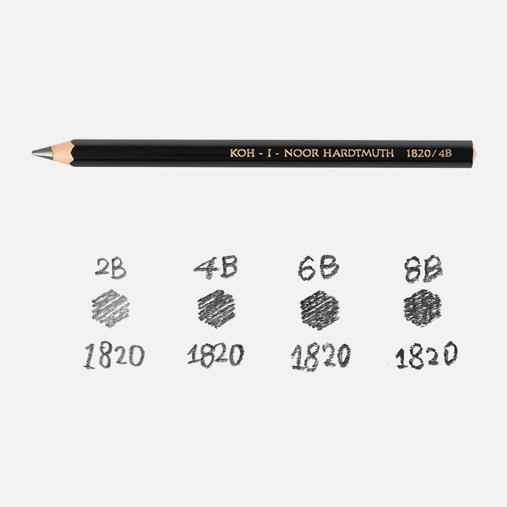1820 점보 연필 경도 2B 4B 6B 8B 코이누르 koh i noor