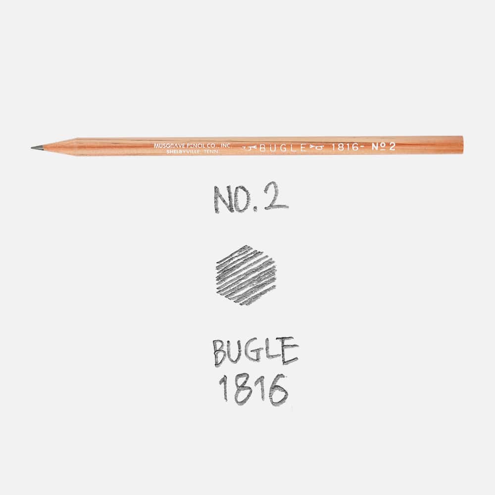 머스그레이브 Musgrave BUGLE 1816 no.2 #2 HB 필기 테스트 연필 진하기